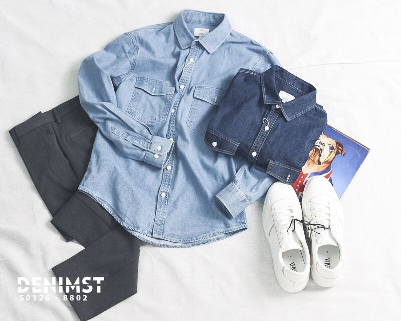 TOP 5 MẪU ÁO SƠ MI DENIM NAM TAY DÀI ĐẸP