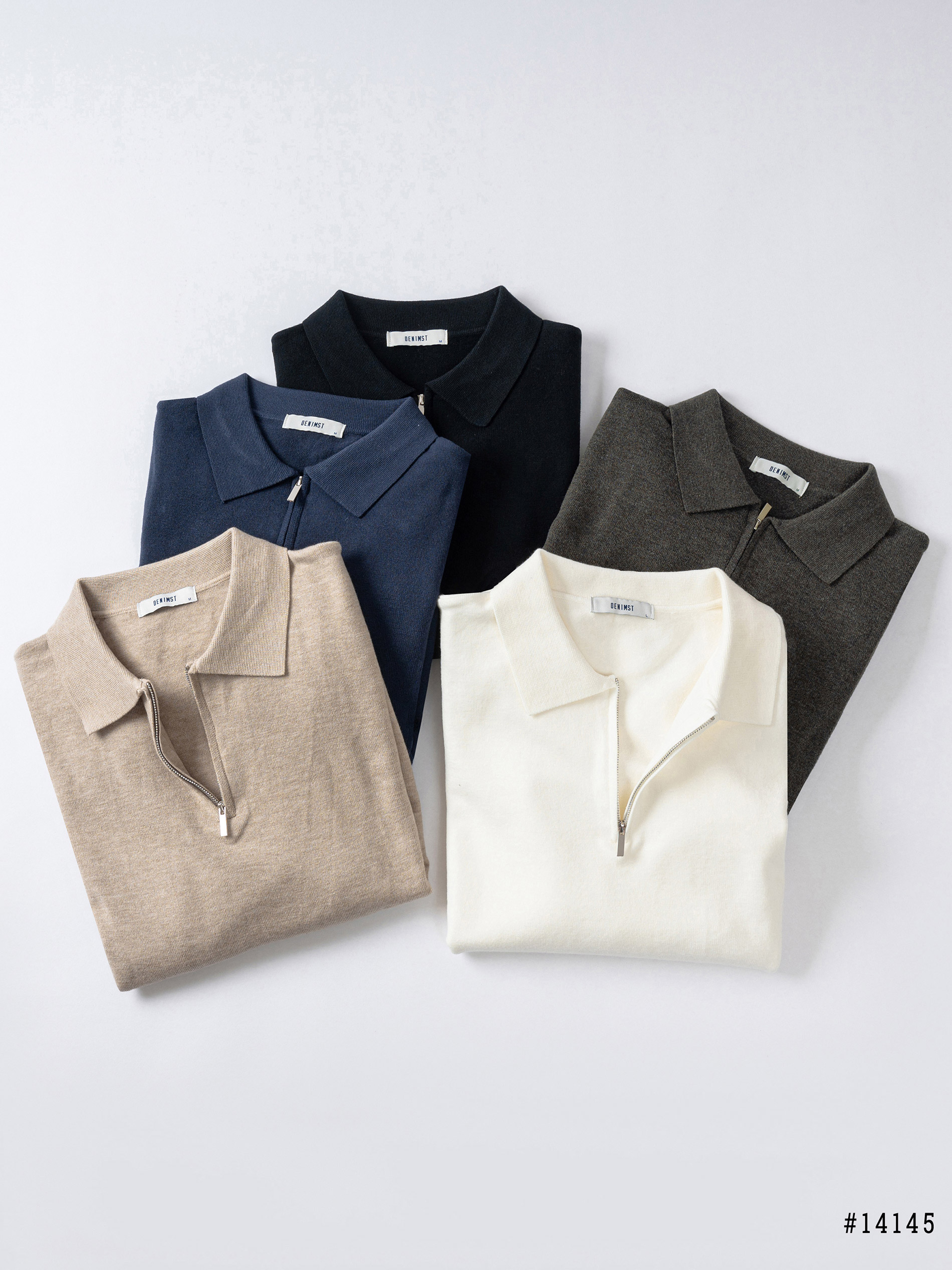 Áo polo len cừu zip DNST 14145