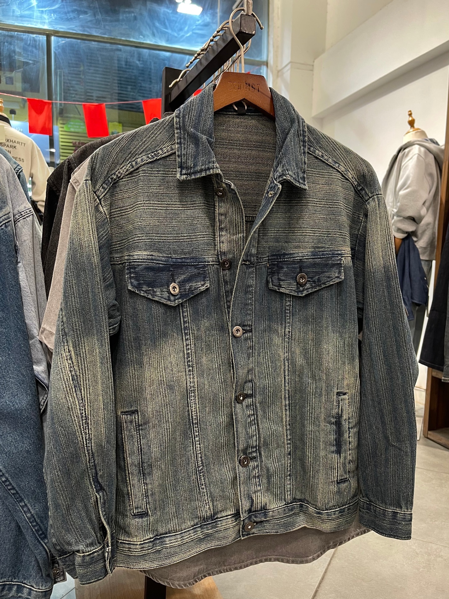 Áo Khoác Bò Vân Sọc DNST1815