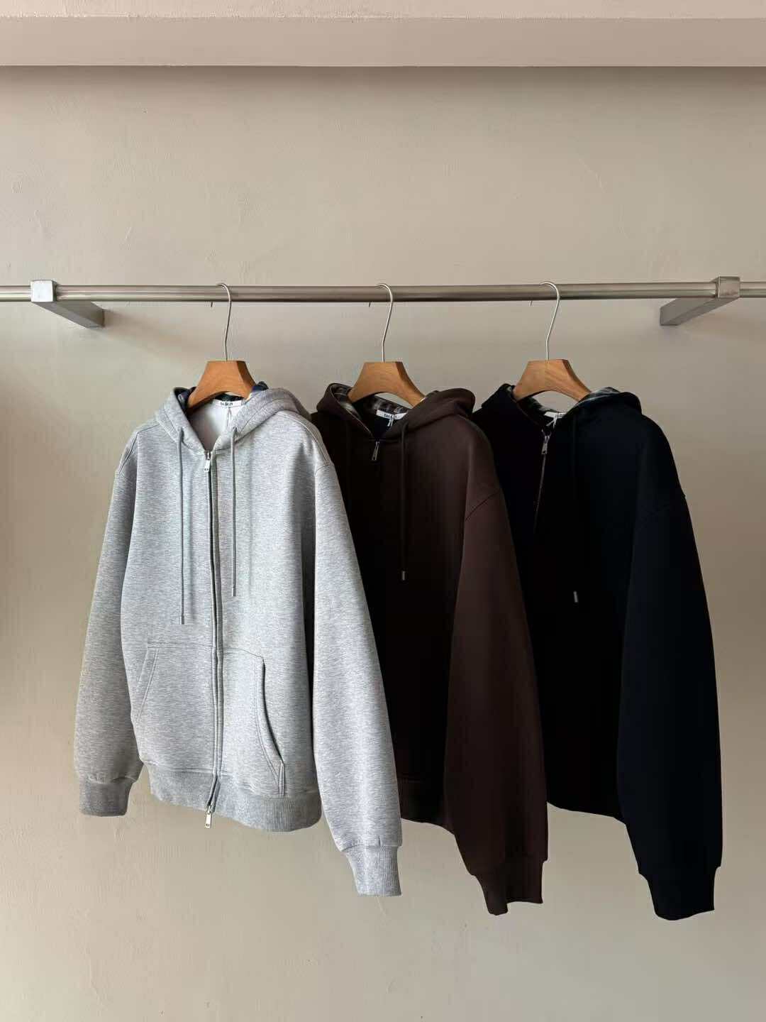 Áo hoodie zip mix kẻ DNST T651