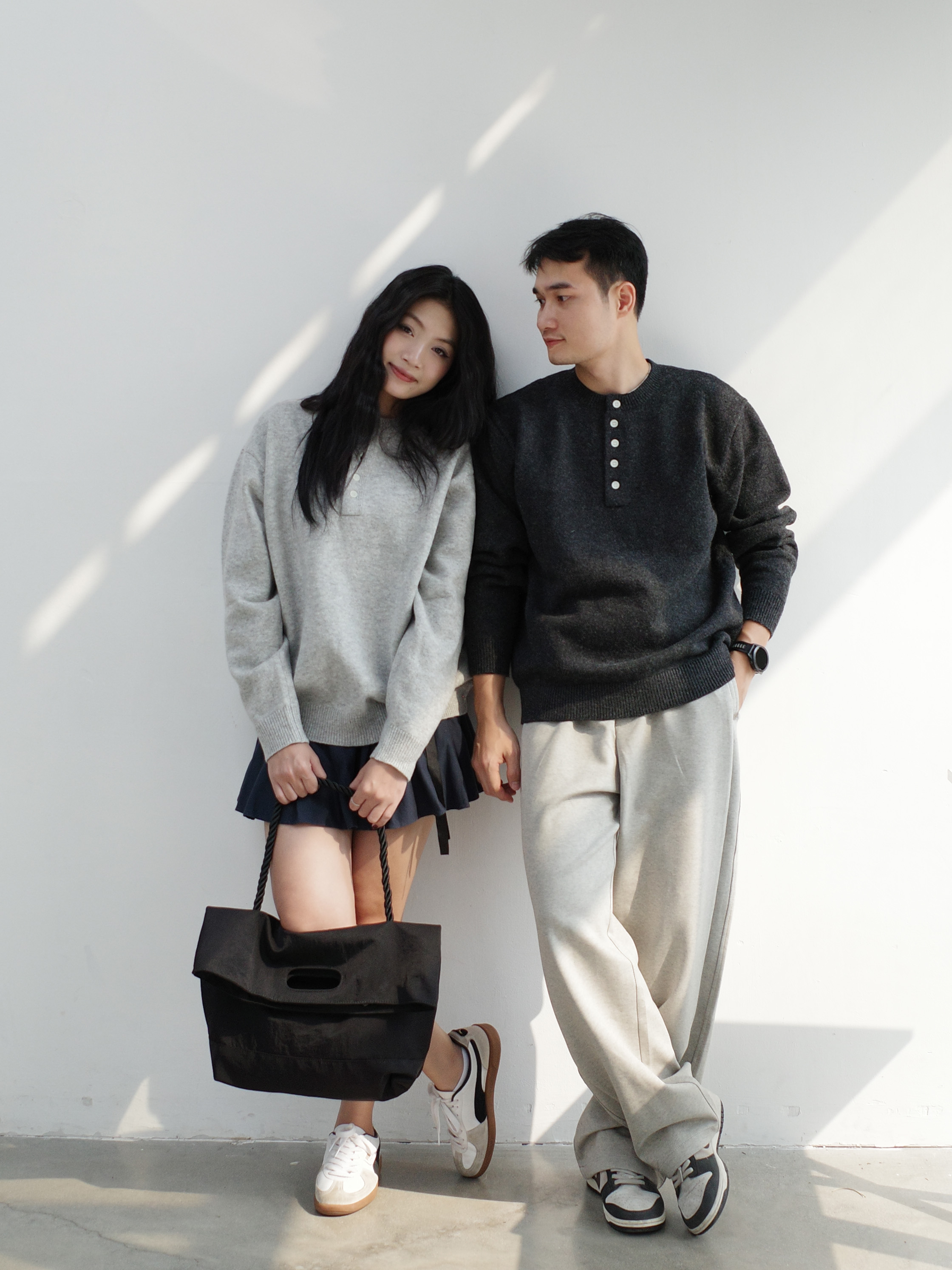 Áo len henley lông cừu DNST M058