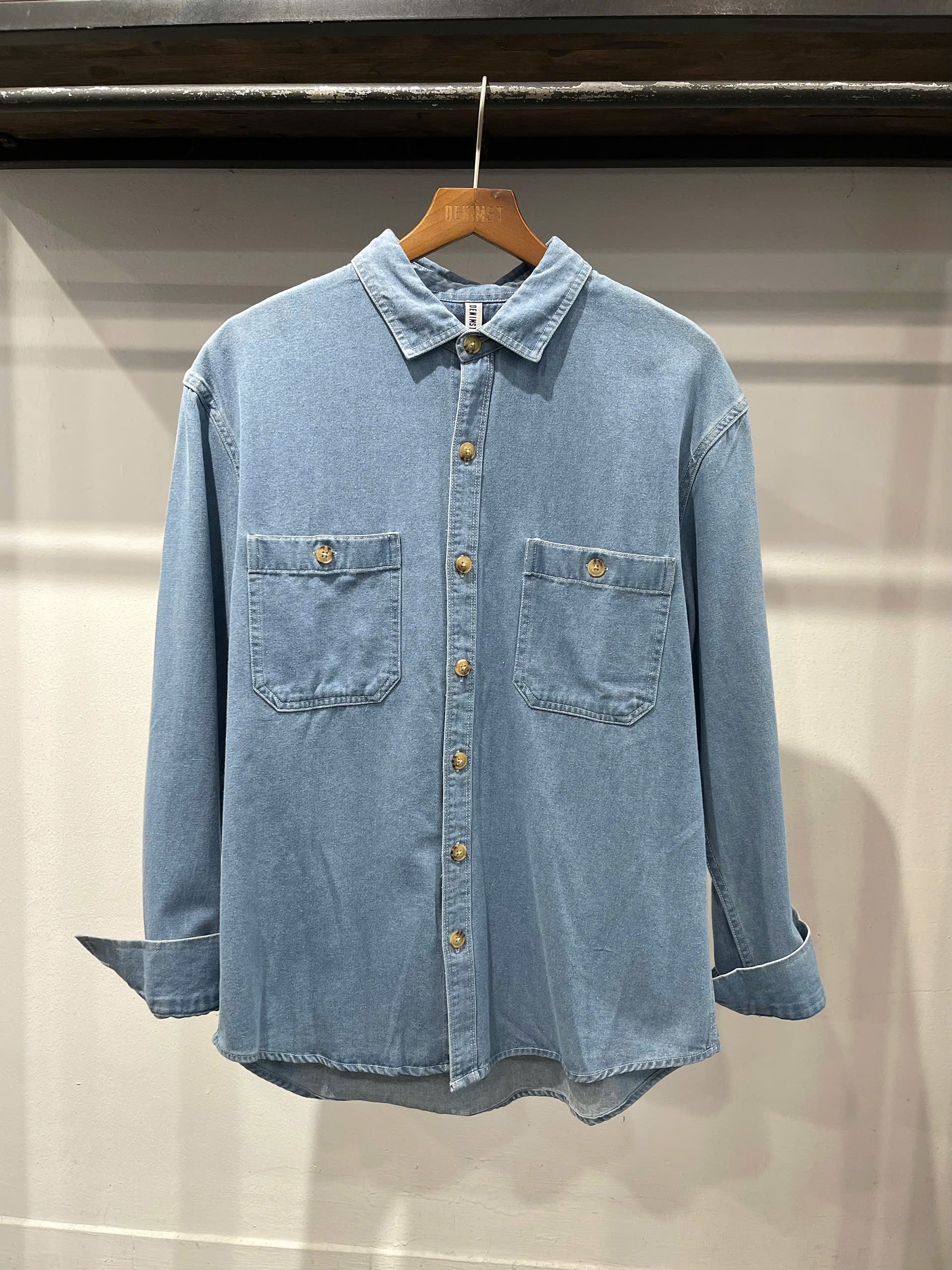 Áo sơ mi denim 2 túi cúc DNST S101