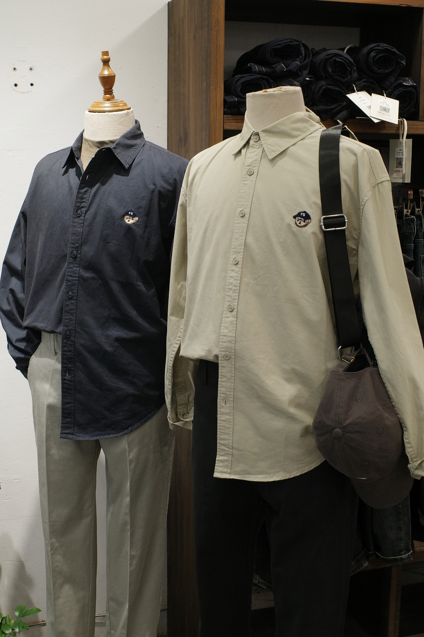 Áo sơ mi kaki đầu Gấu DNST 8885