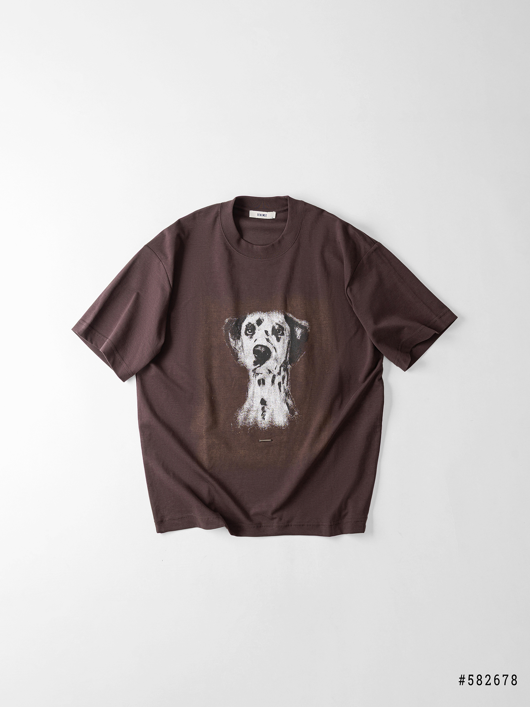 Tranh chó đốm Dalmatian vẽ tay phai nắng vintage