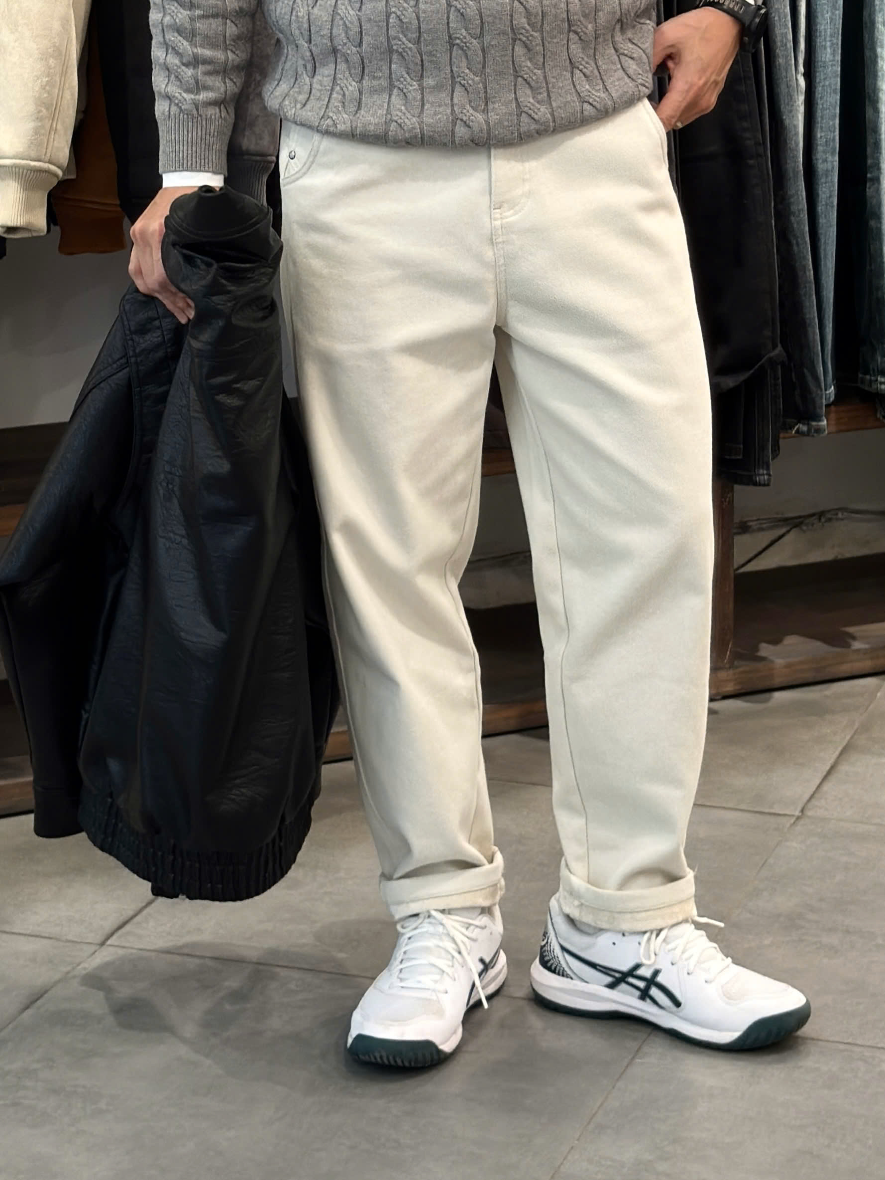 Quần denim baggy lót nhung DNST 6976