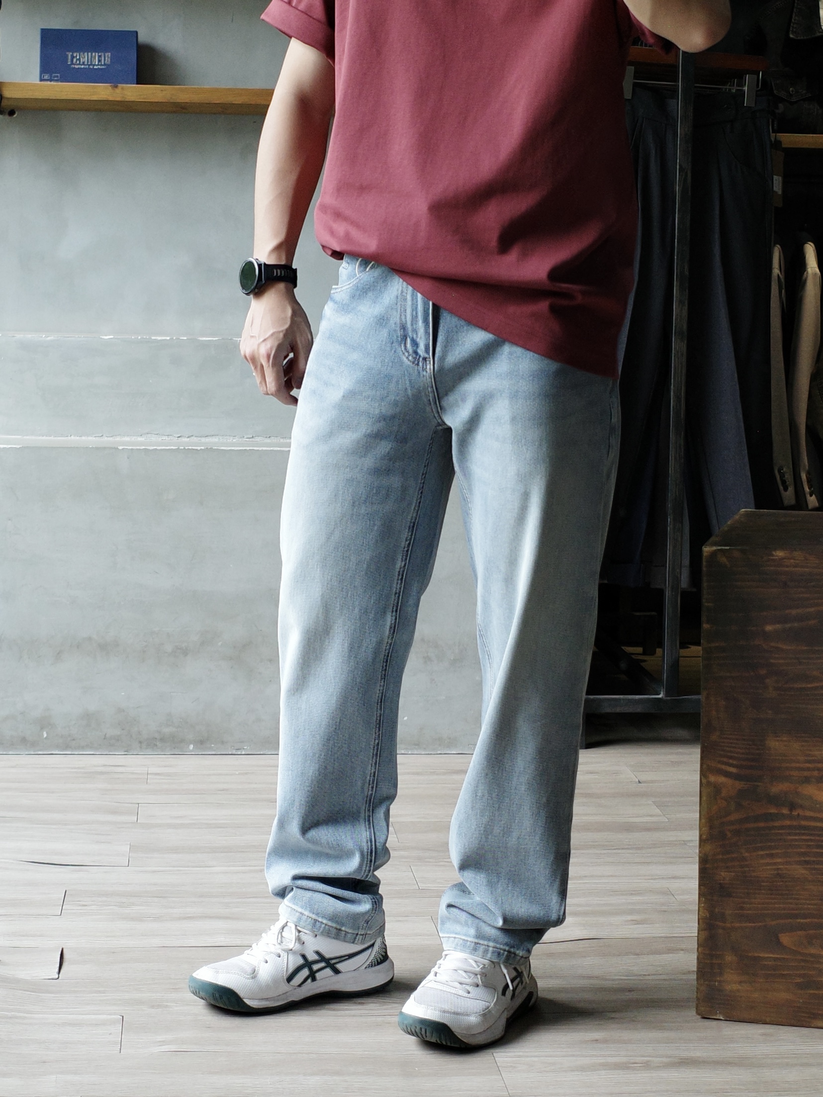 Quần jean straight xanh bạc Week DNST 2118