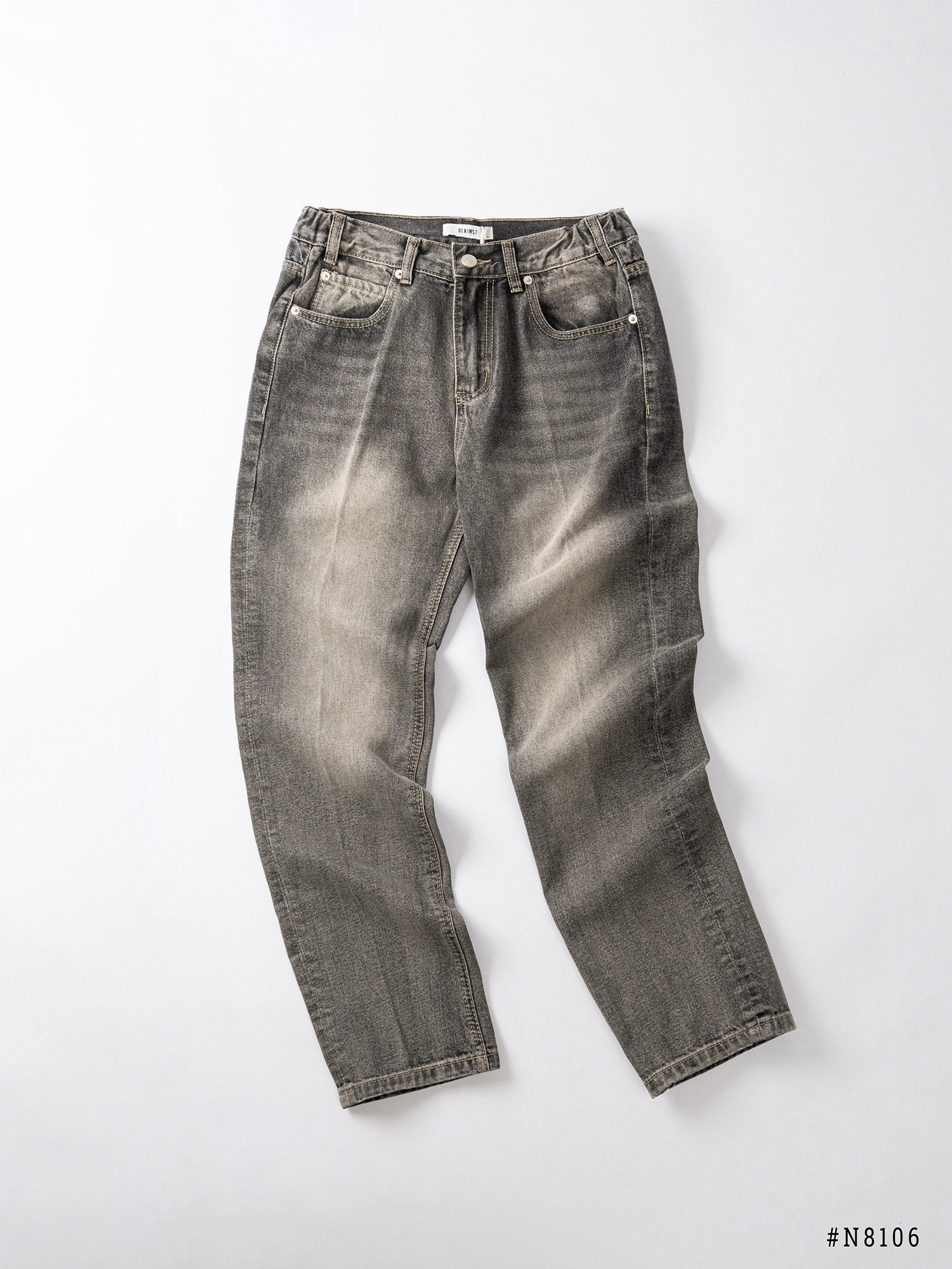 Quần jeans suông khói bạc DNST 8106