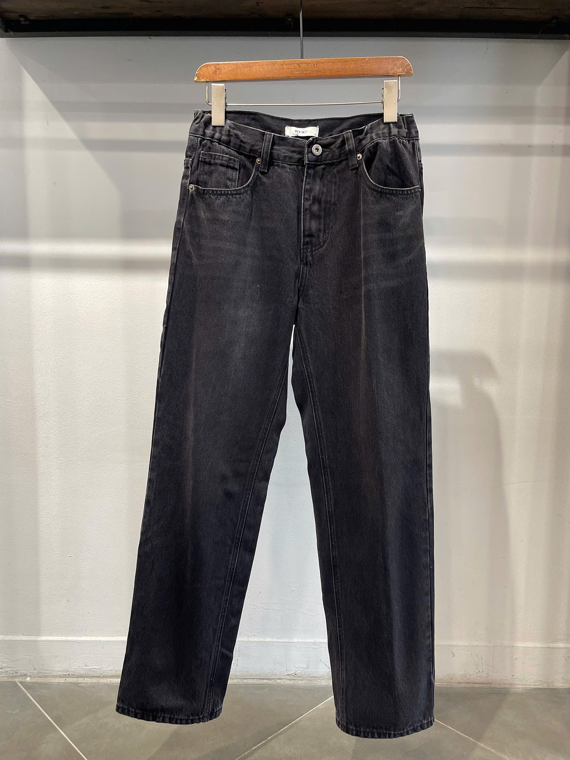Quần jeans suông xám trơn DNST 3017