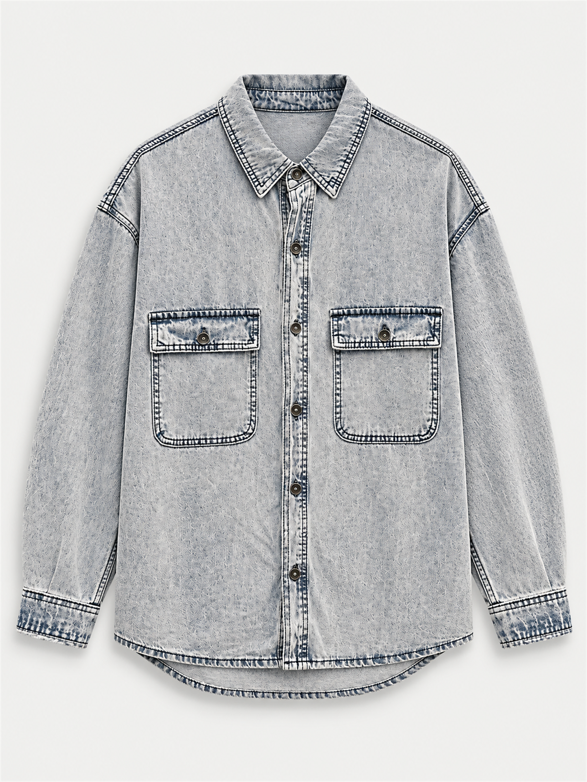 Sơ Mi Denim 2 Túi DNST 129