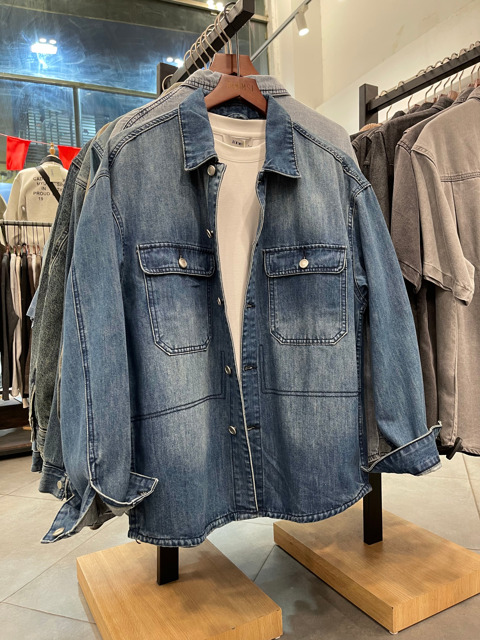 Sơ Mi Denim 2Túi DNST18