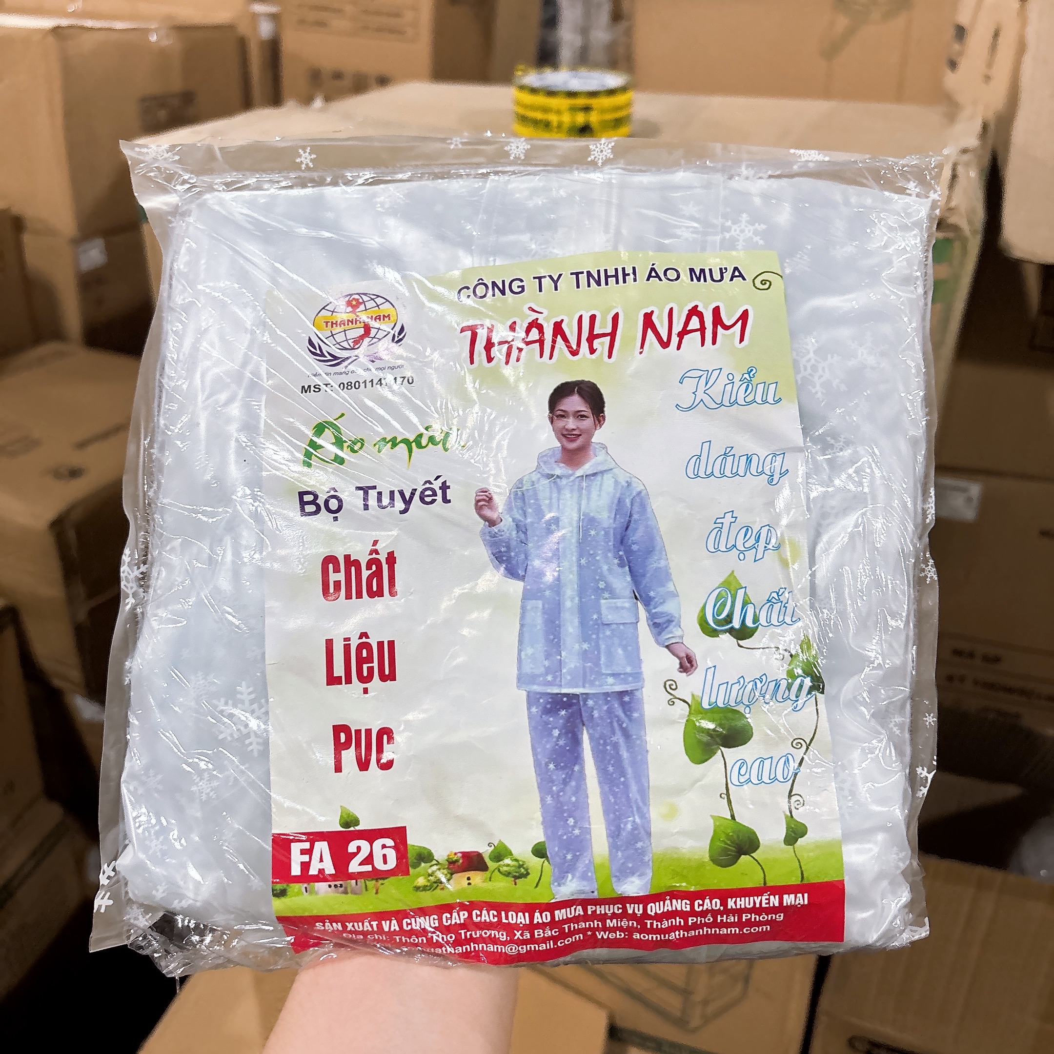 [100] Áo Mưa Bộ Bông Tuyết