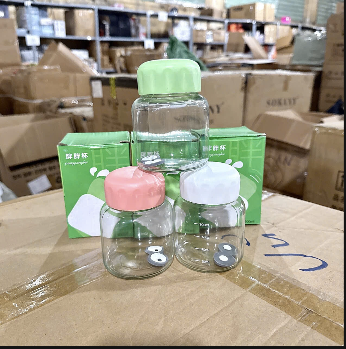 [100] Bình Thuỷ Tinh Đôi Mắt 300ml*