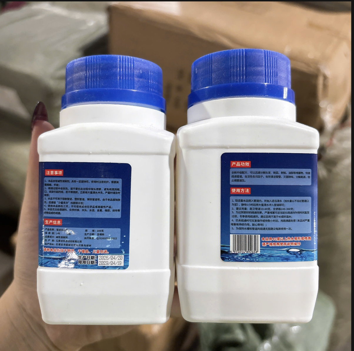[100] Lọ Bột Thông Cống Nắp Xanh - 250g