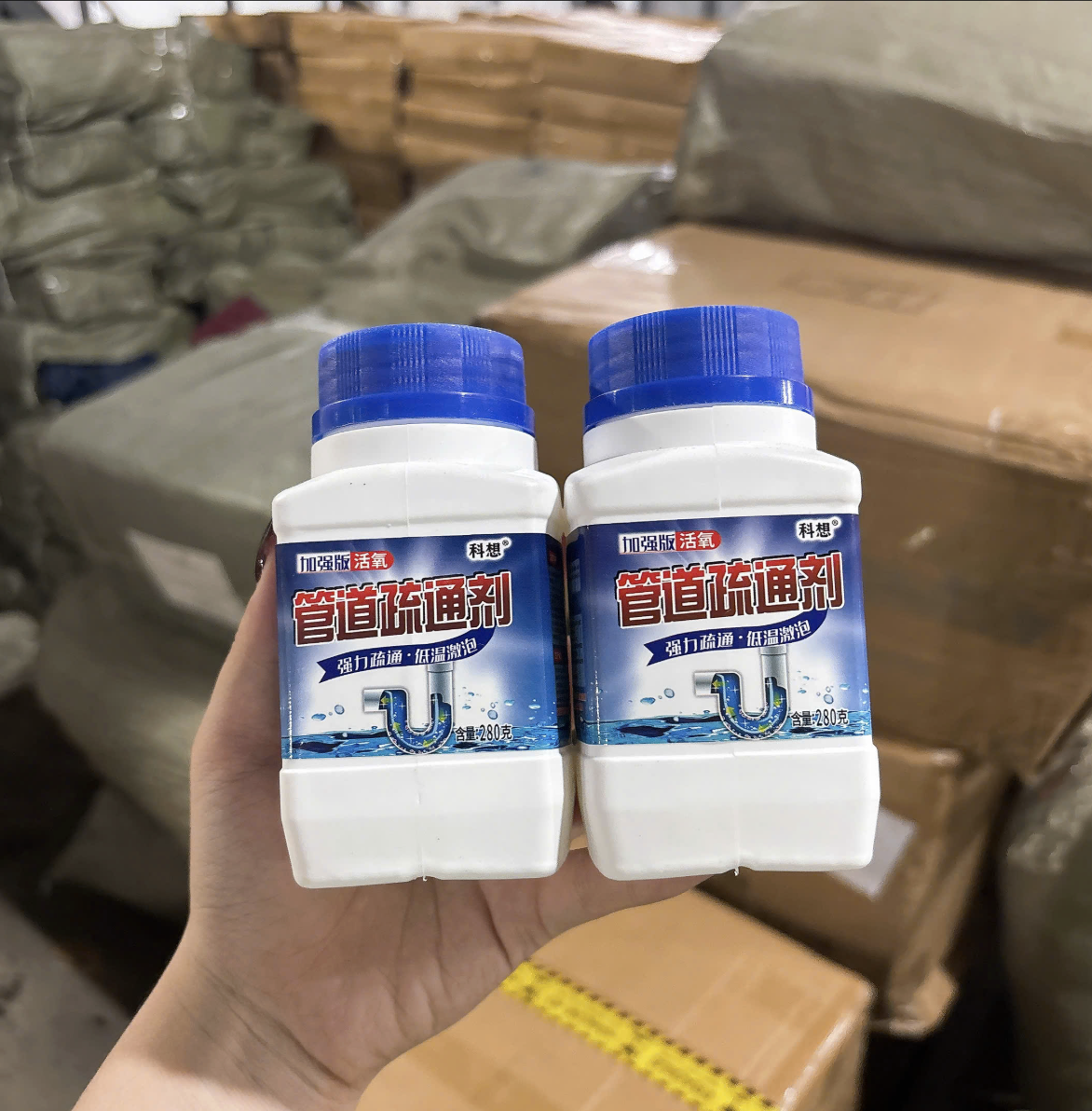 [100] Lọ Bột Thông Cống Nắp Xanh - 250g