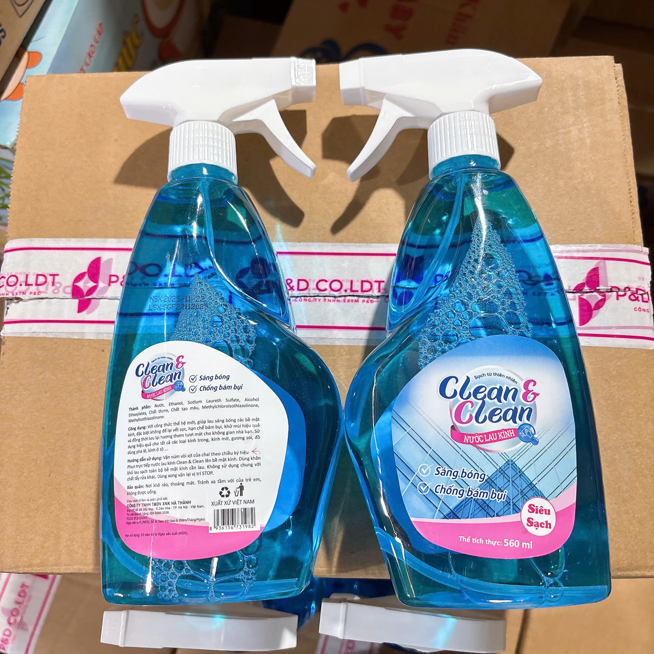[12] Nước Lau Kính Clean&Clean 560ml
