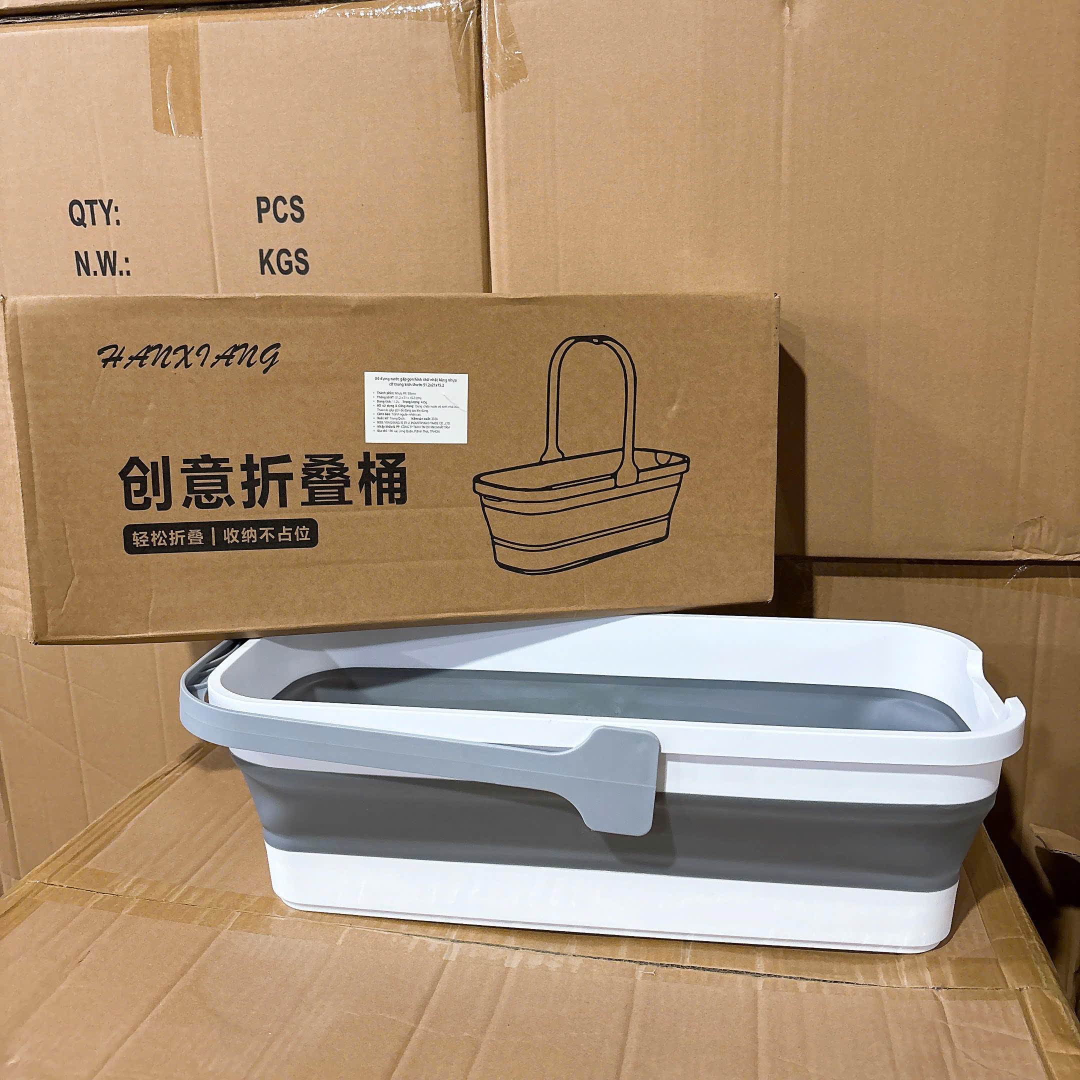 [12] Xô Đựng Nước Gấp Gọn Hình Chữ Nhật XiLi X7