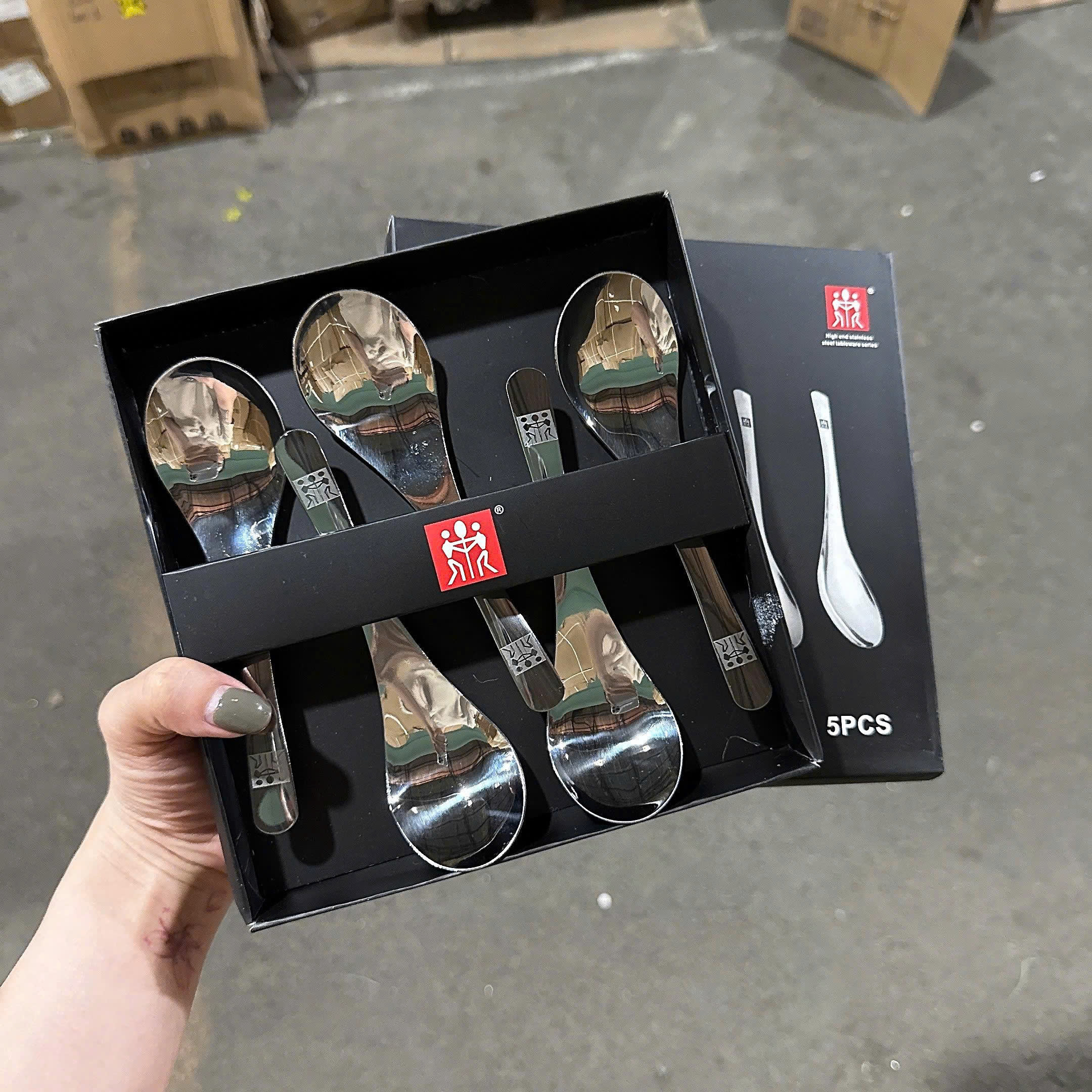 [160] Set 5 Muỗng Inox Zwilling - Kiểu Ngắn