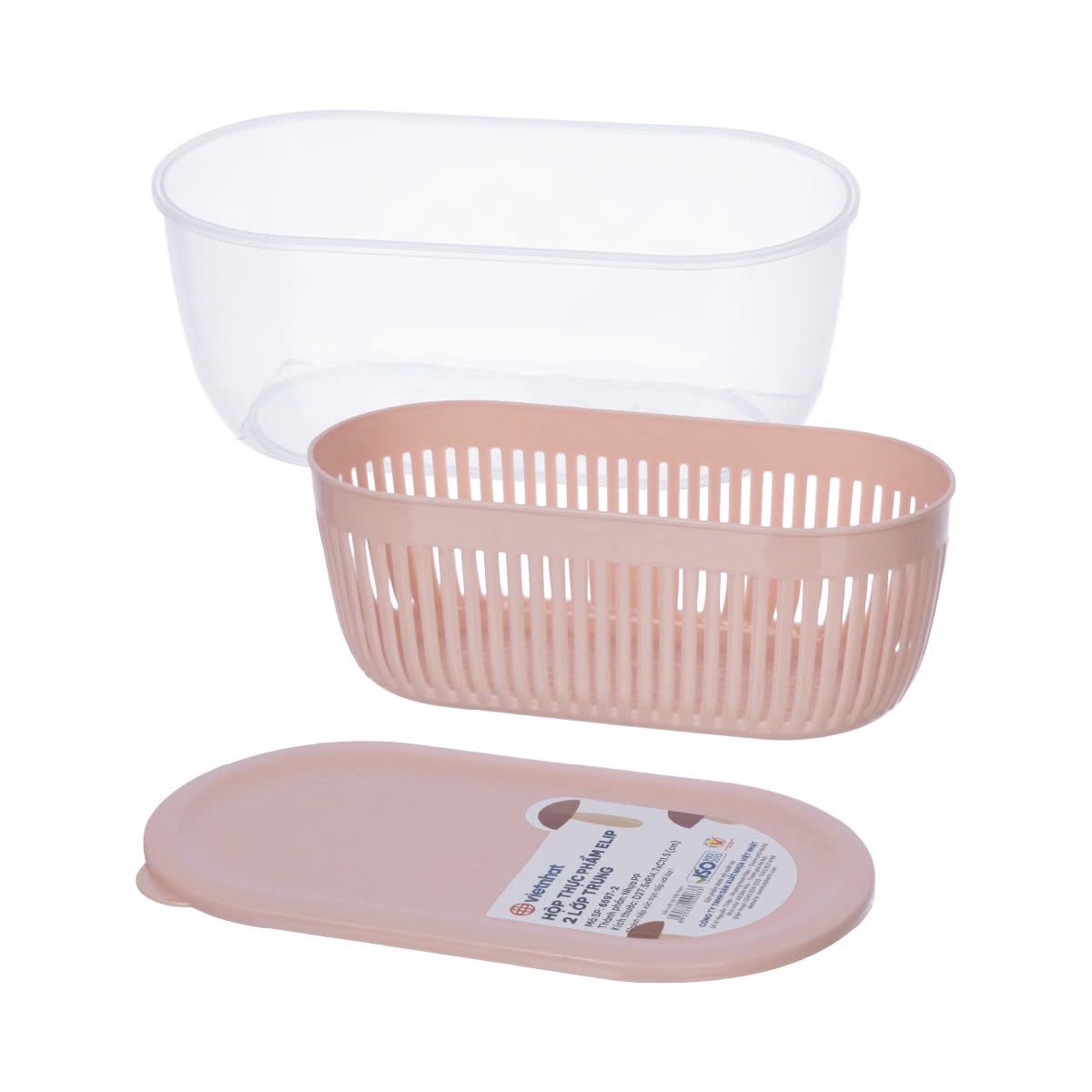 [32] Hộp Thực Phẩm Elip 2 Lớp Trung 6597-2*