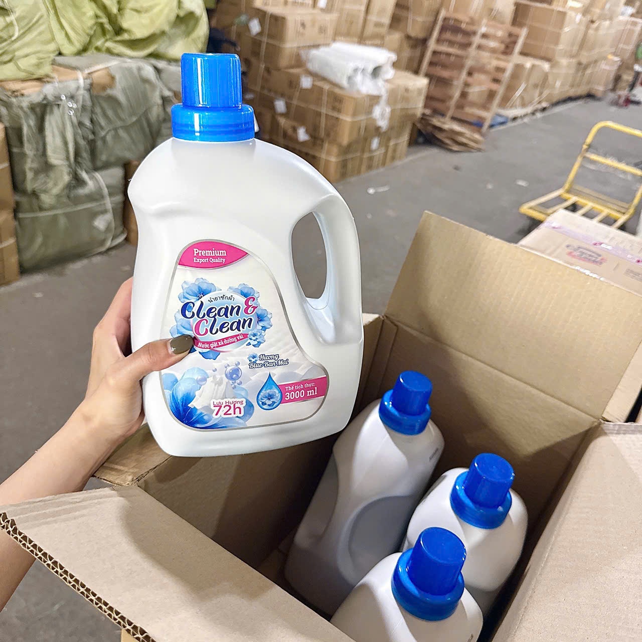 [4] Nước Giặt Xả Clean&Clean Hương Blue-Ban Mai(Can 3000ml)