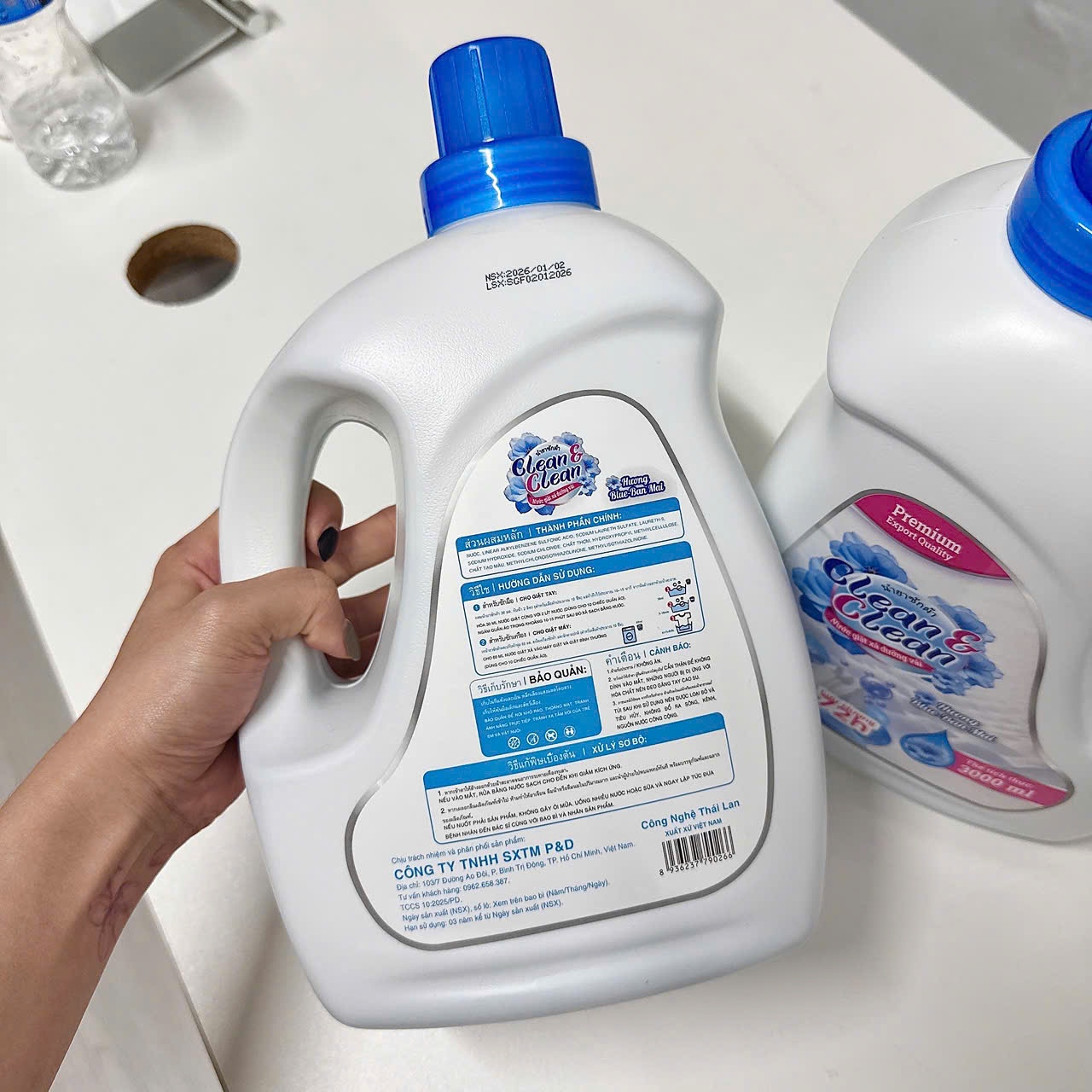 [4] Nước Giặt Xả Clean&Clean Hương Blue-Ban Mai(Can 3000ml)