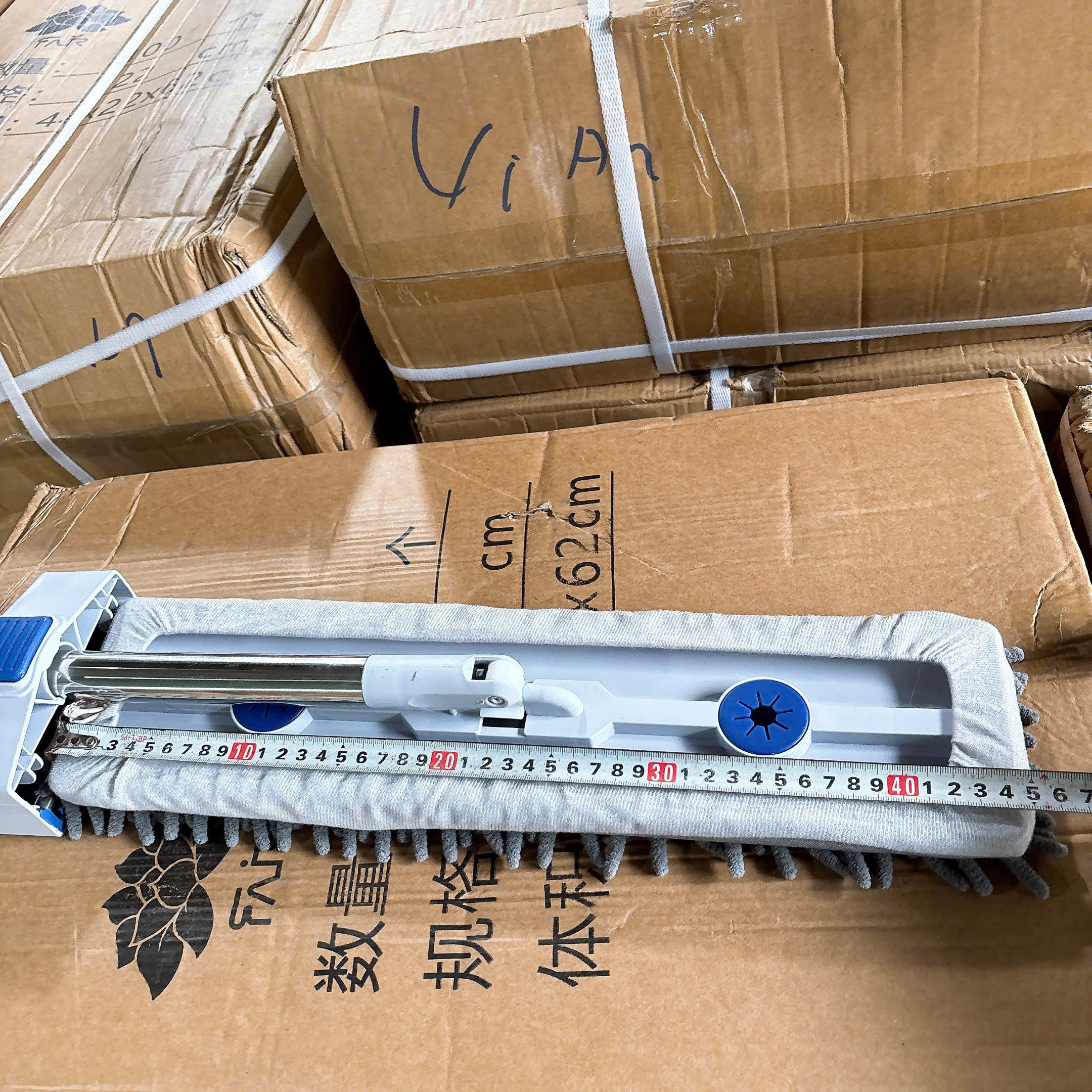 [30] Cây Lau Nhà Tự Vắt San Hô 2 Bông 45cm
