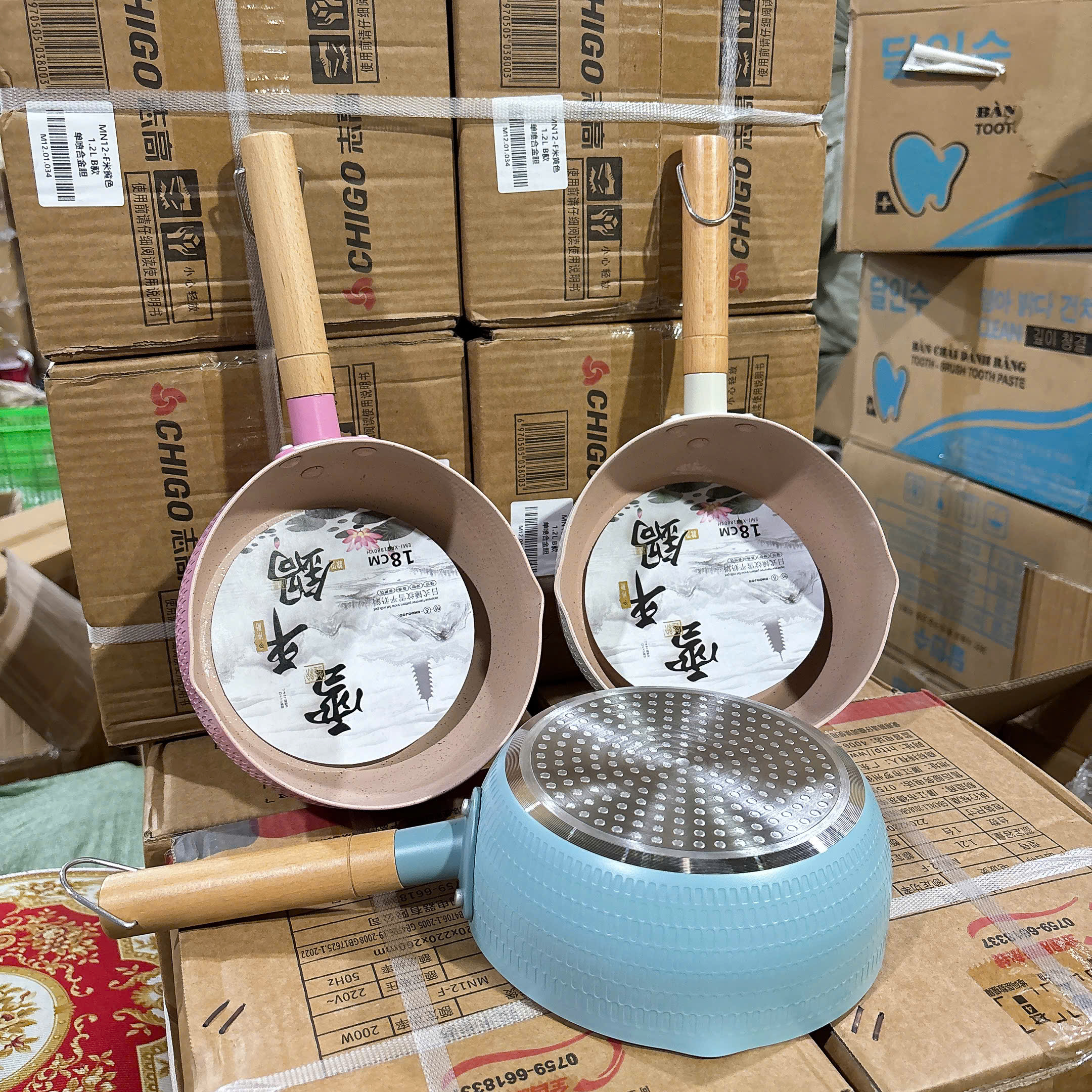 [40] Chảo Đá Màu Sắc Sâu Lòng 18cm