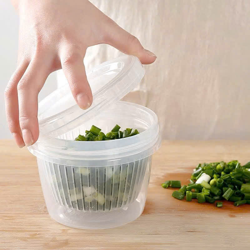 [432] Hộp Rổ Nhựa 2 Lớp Đựng Hành Tỏi