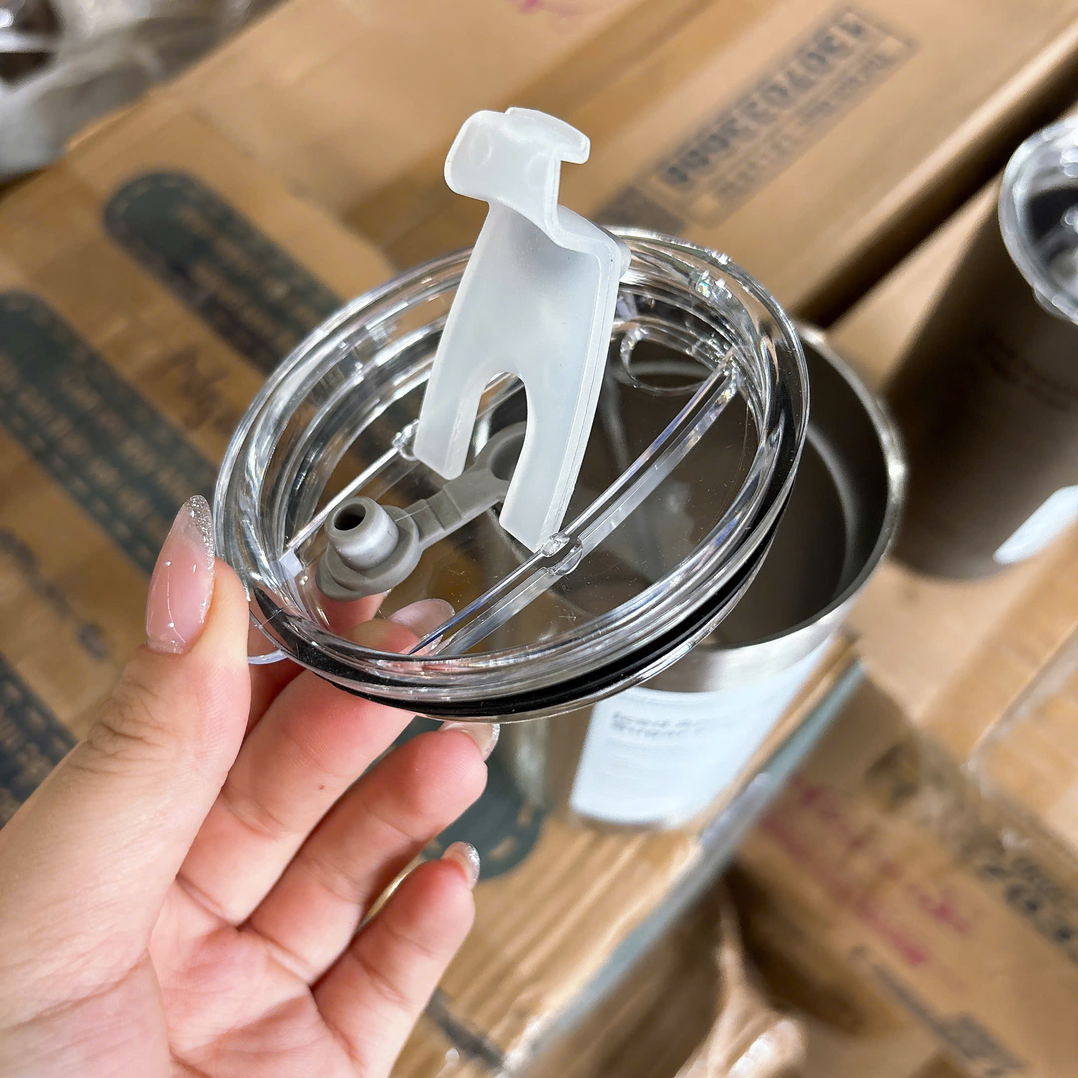 [50] Ly Giữ Nhiệt Inox Hình Trụ 600ml - Xám