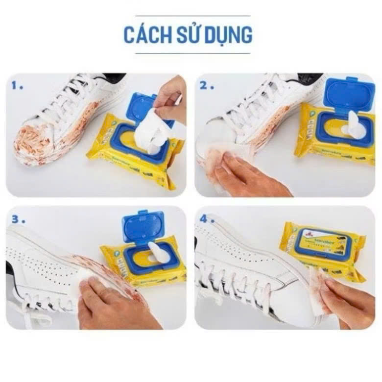 [96]Khăn Giấy Lau Giày Shoes Sneaker Loại 1 Bịch 30 Tờ