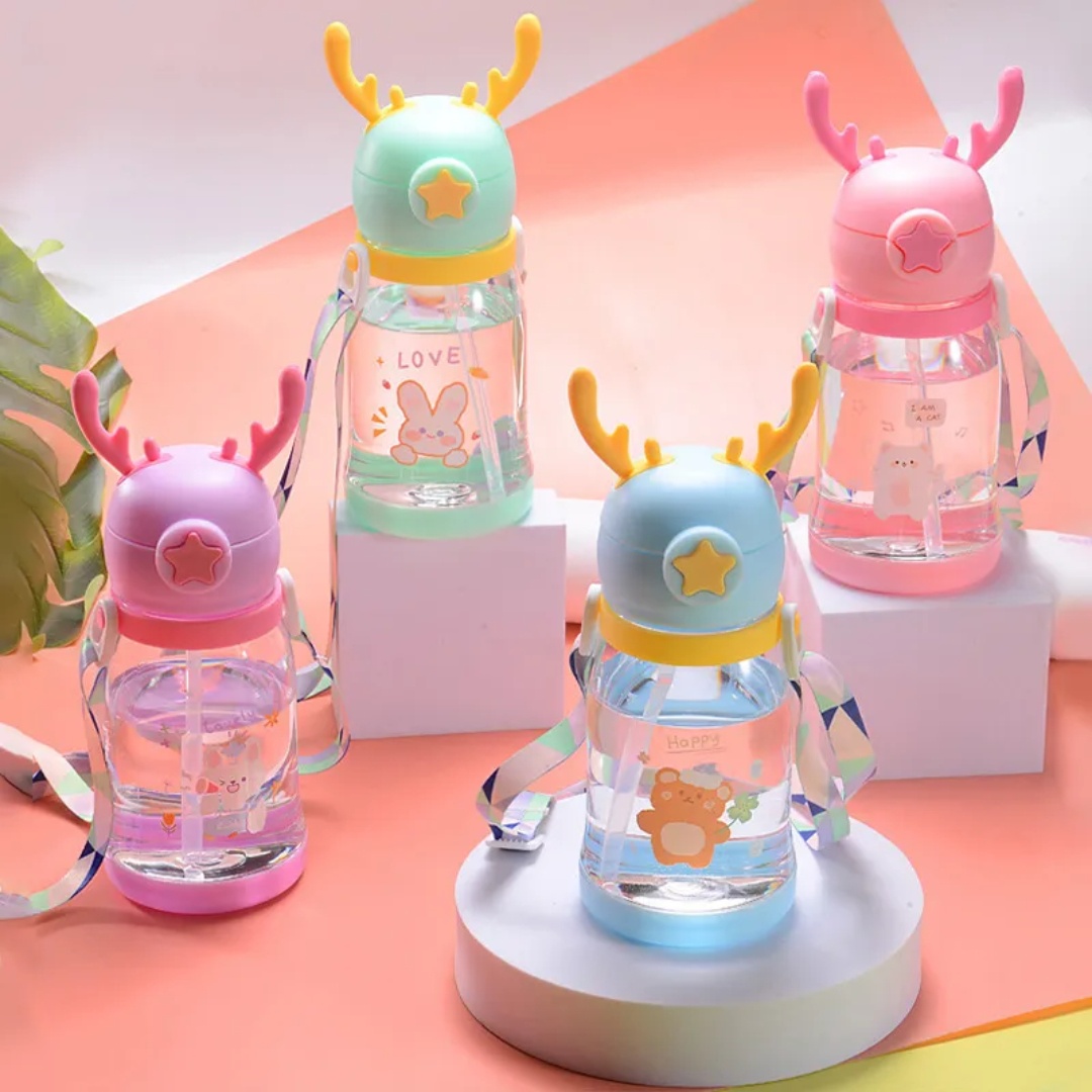 [80] Bình Nước Nắp Sừng Hươu 600ml