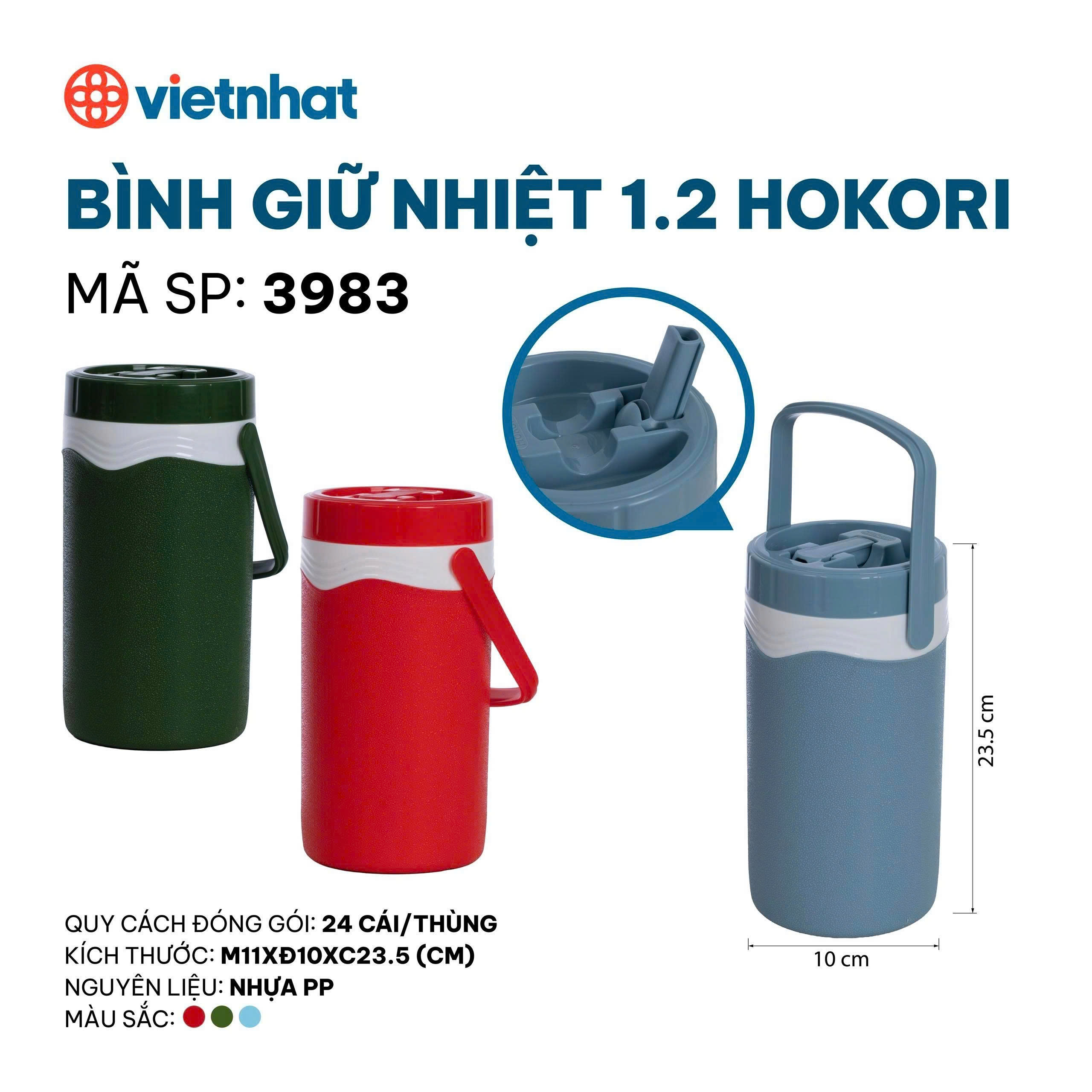 [24] Bình Giữ Nhiệt 1.2L Hokori 3983