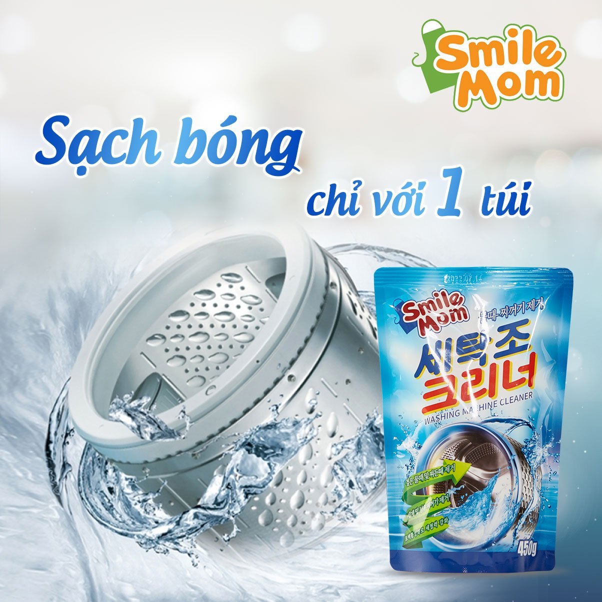 [20] Bột Tẩy Lồng BLUE Smile Mom 450g