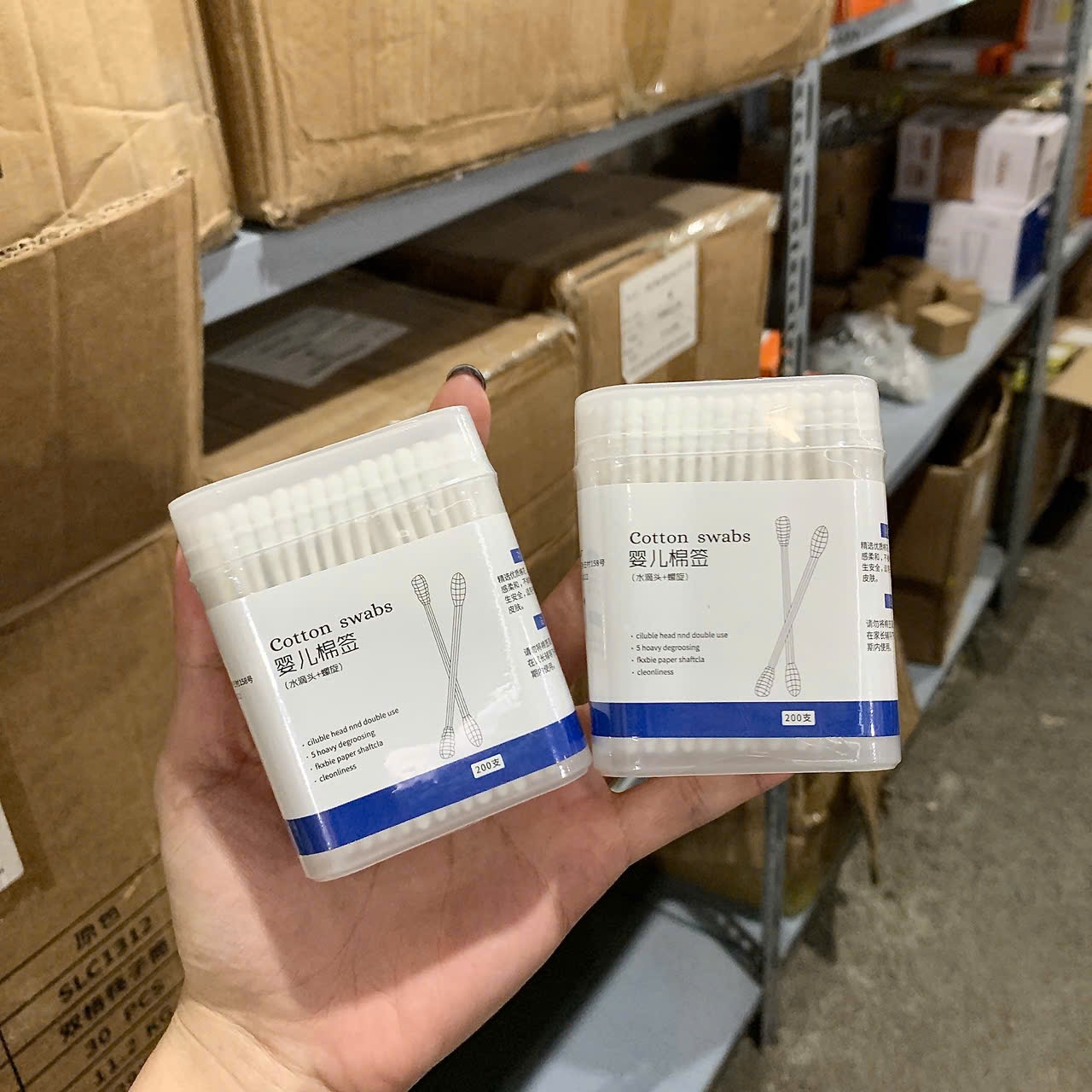 [360] Hộp 200 Tăm Bông 2 Đầu Swabs