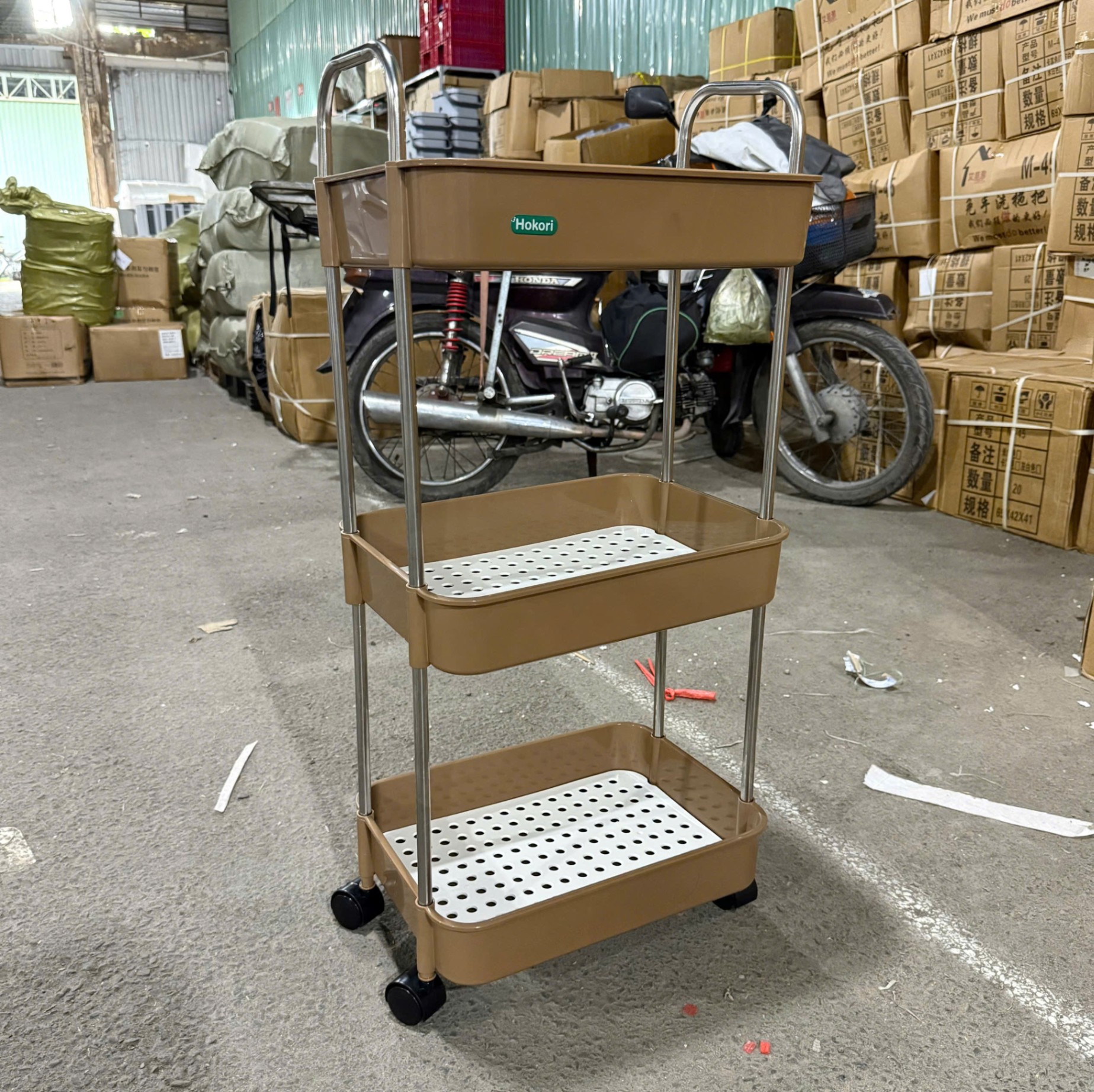 [3] Kệ Chữ Nhật Inox 3T Hokori 5591-3