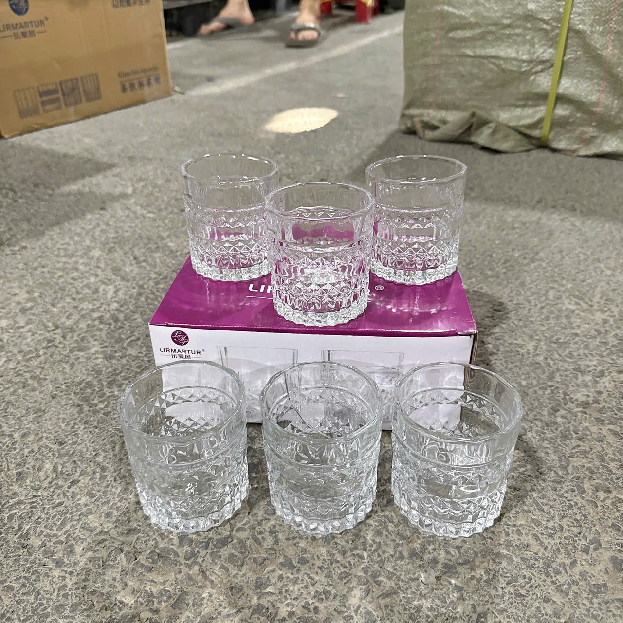 [12] Hộp 6 Ly Thuỷ Tinh 210ml-K7408