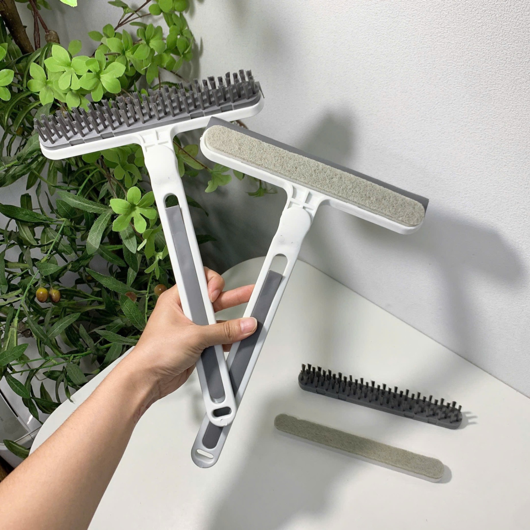 [100] Chổi Gạt Lau Kính Đa Năng Cầm Tay 4in1