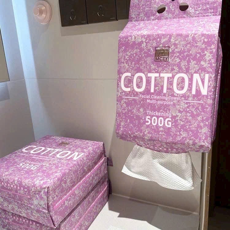 [24] Khăn Giấy Rút Đa Năng Cotton TÍM MCZY
