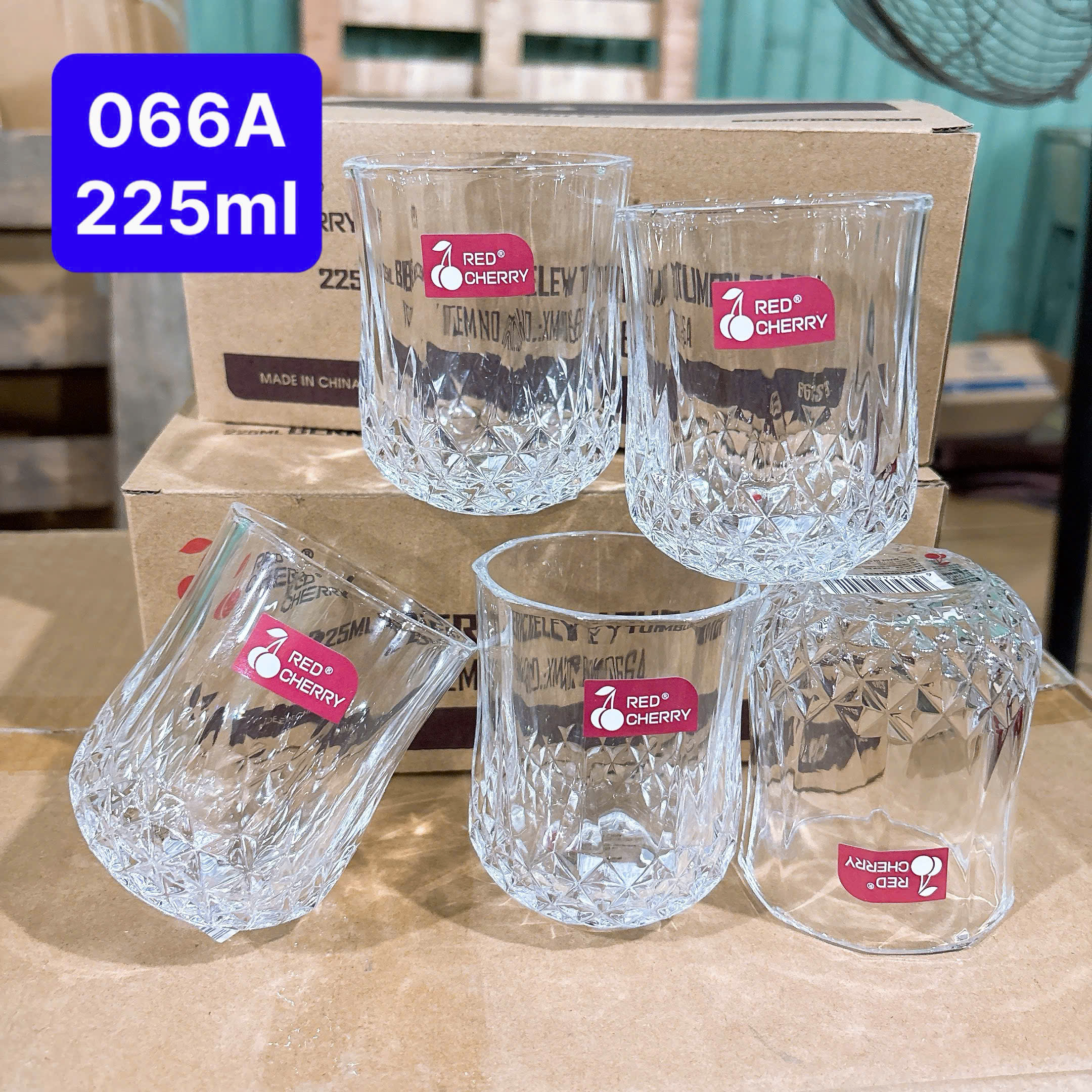 [12] Bộ 6 Ly Kim Cương 225ml 066A