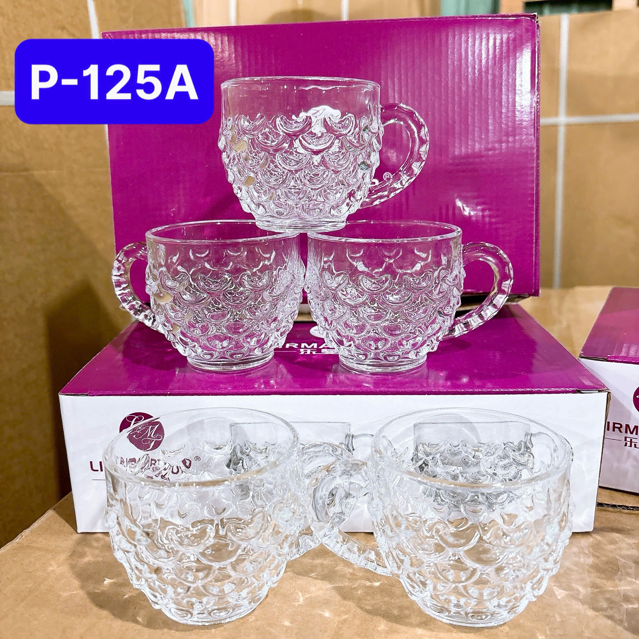[16] Bộ 6 Ly Trà Vảy Cá P-125A