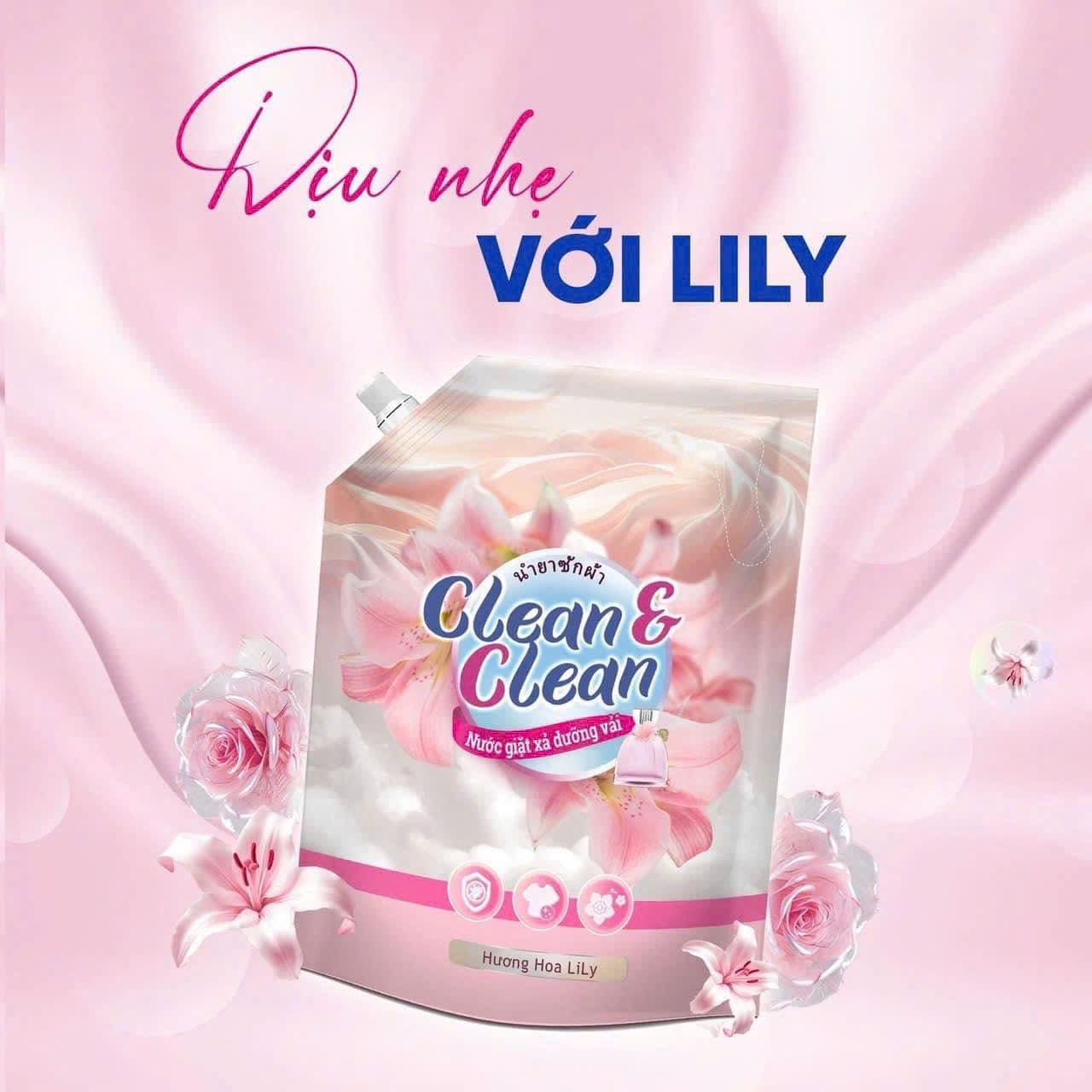 [4] Nước Giặt Xã Blue Clean&Clean Túi 3.2L