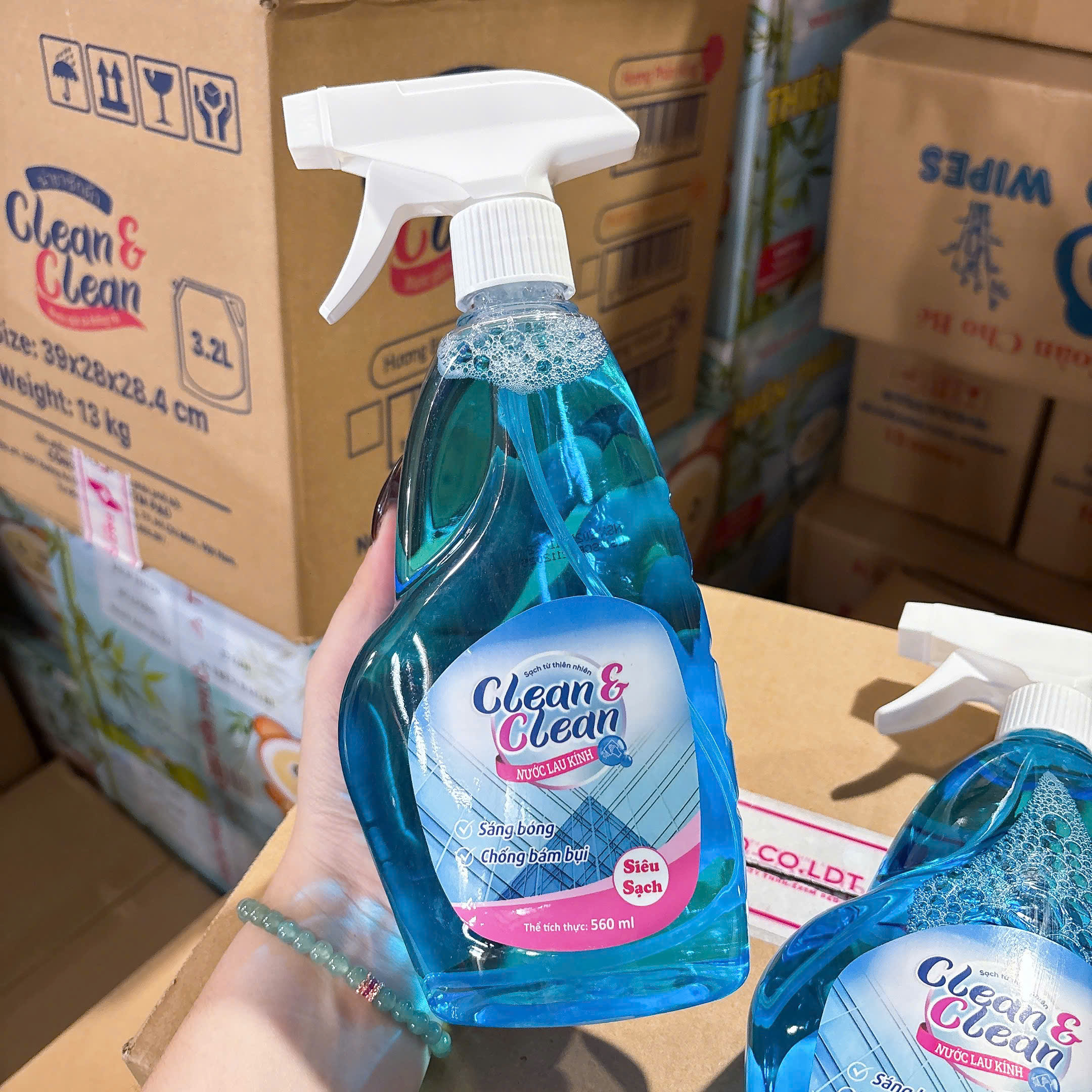 [12] Nước Lau Kính Clean&Clean 560ml