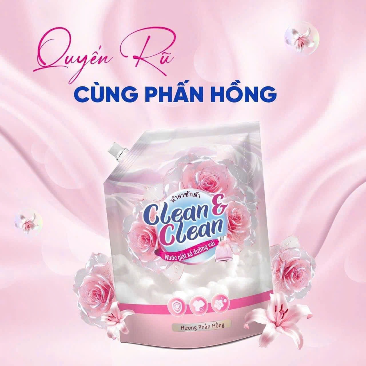 [4] Nước Giặt Xã Blue Clean&Clean Túi 3.2L