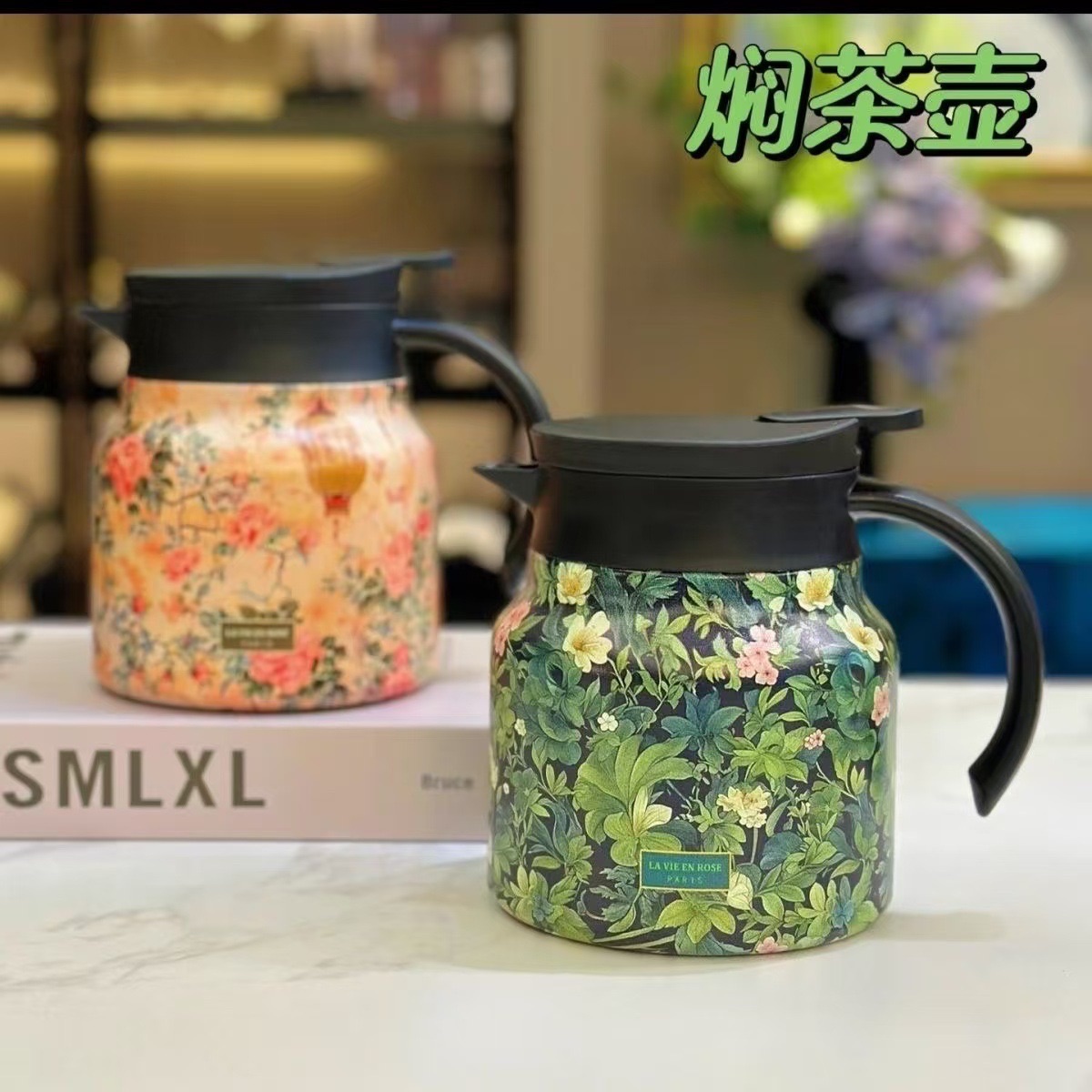 [40] Bình Pha Trà Giữ Nhiệt 1000ml Hình Hoa