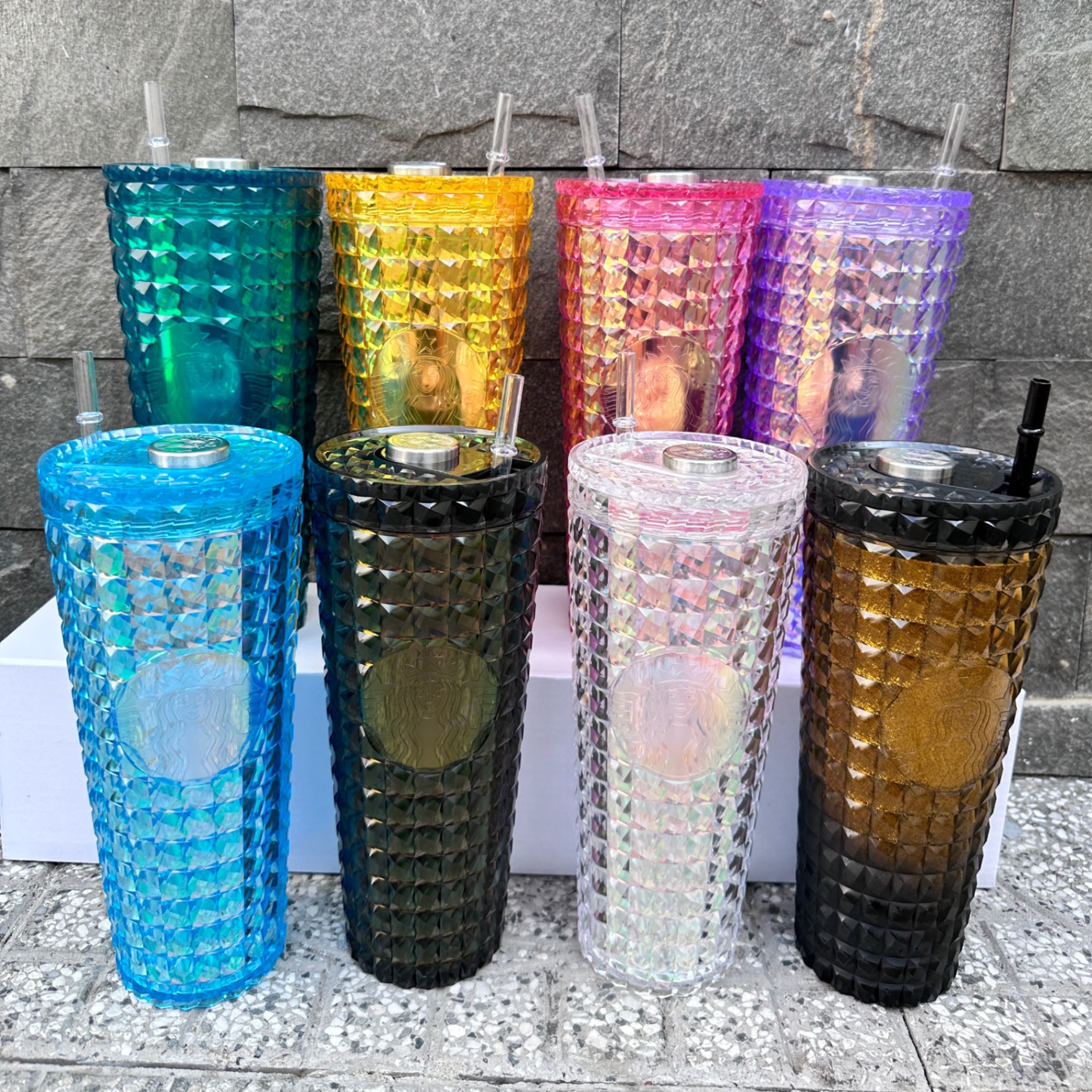 [60] Ly Nhựa STB Vân Đá 710ml (Có Logo)