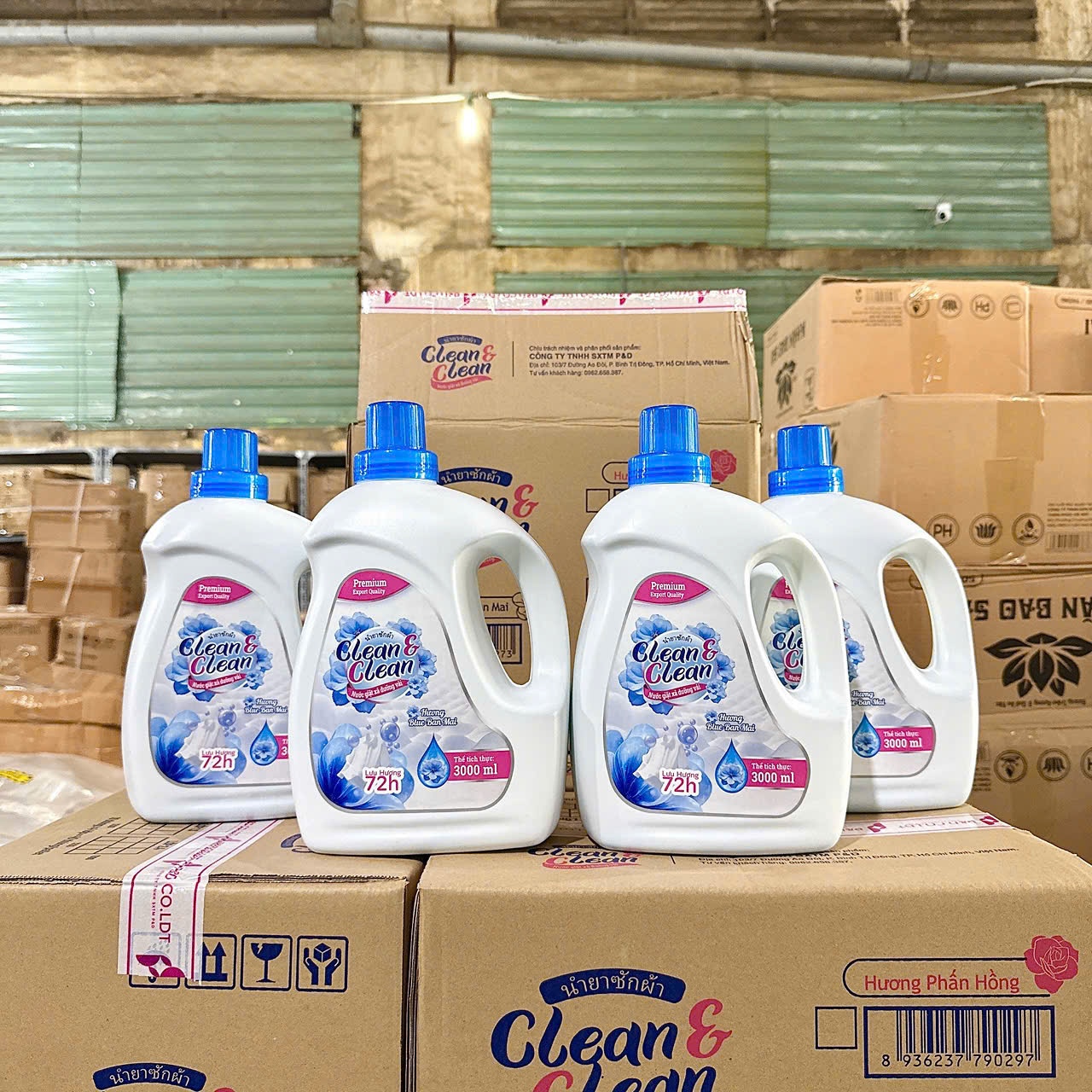 [4] Nước Giặt Xả Clean&Clean Hương Blue-Ban Mai(Can 3000ml)