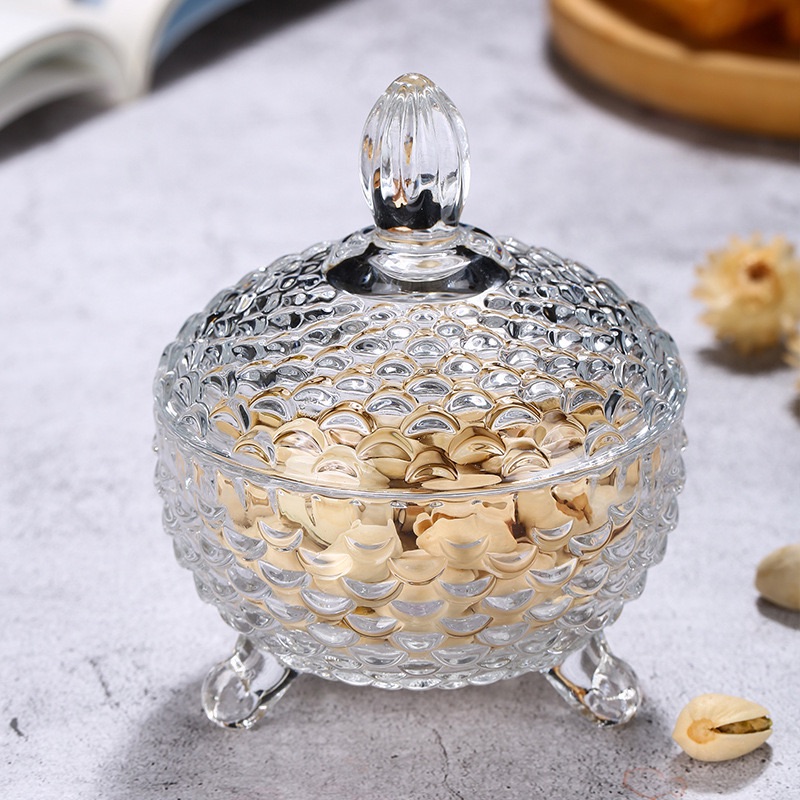 [36] Hũ Mứt Thuỷ Tinh TRÒN 6504C