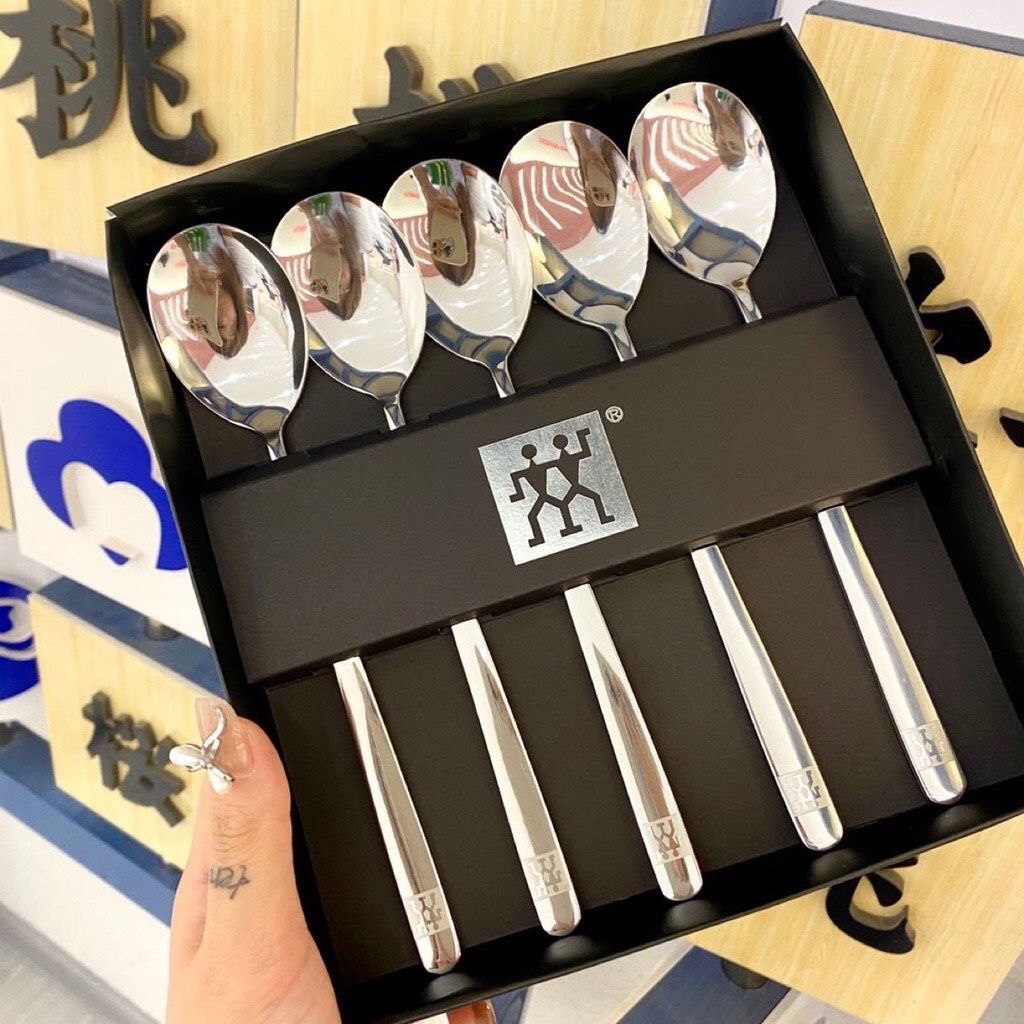 [100] Set 5 Muỗng Inox Zwilling - Kiểu Dài