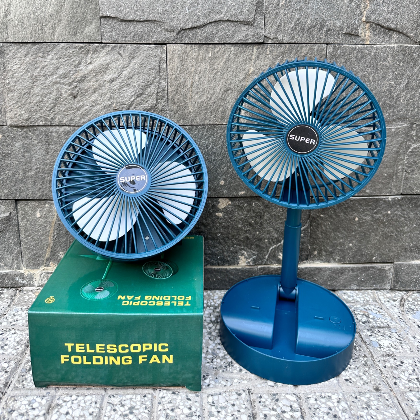 [034-033|40] Quạt Tích Điện Super GẤP GỌN