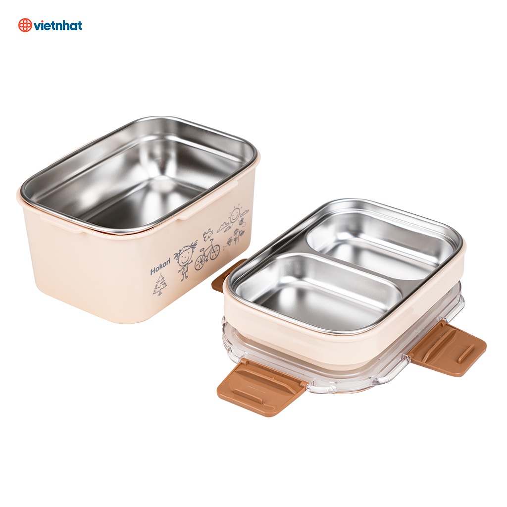 [24] Hộp Cơm INOX 2 Tầng HOKORI 6566