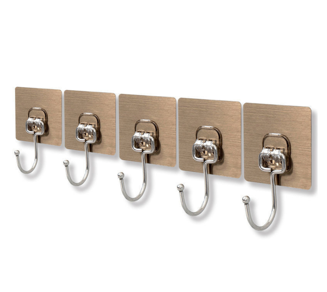 [388] Set 10 Móc Dính Tường NHÔM INOX
